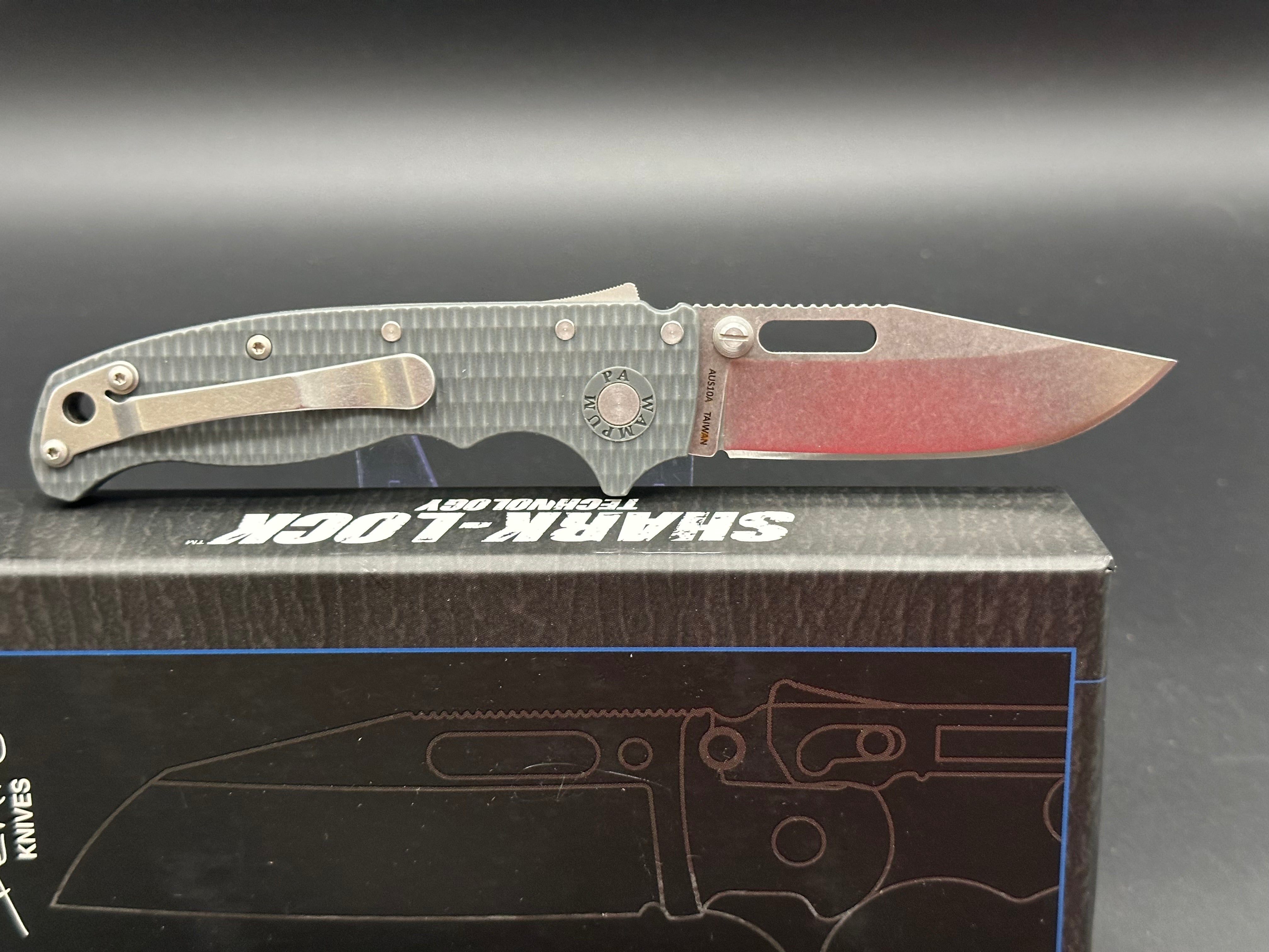 Demko AD 20.5 Folding Knife - Grey Grivory Handle with AUS10A Blade | EDC, Outdoor Camping & Survival Tool