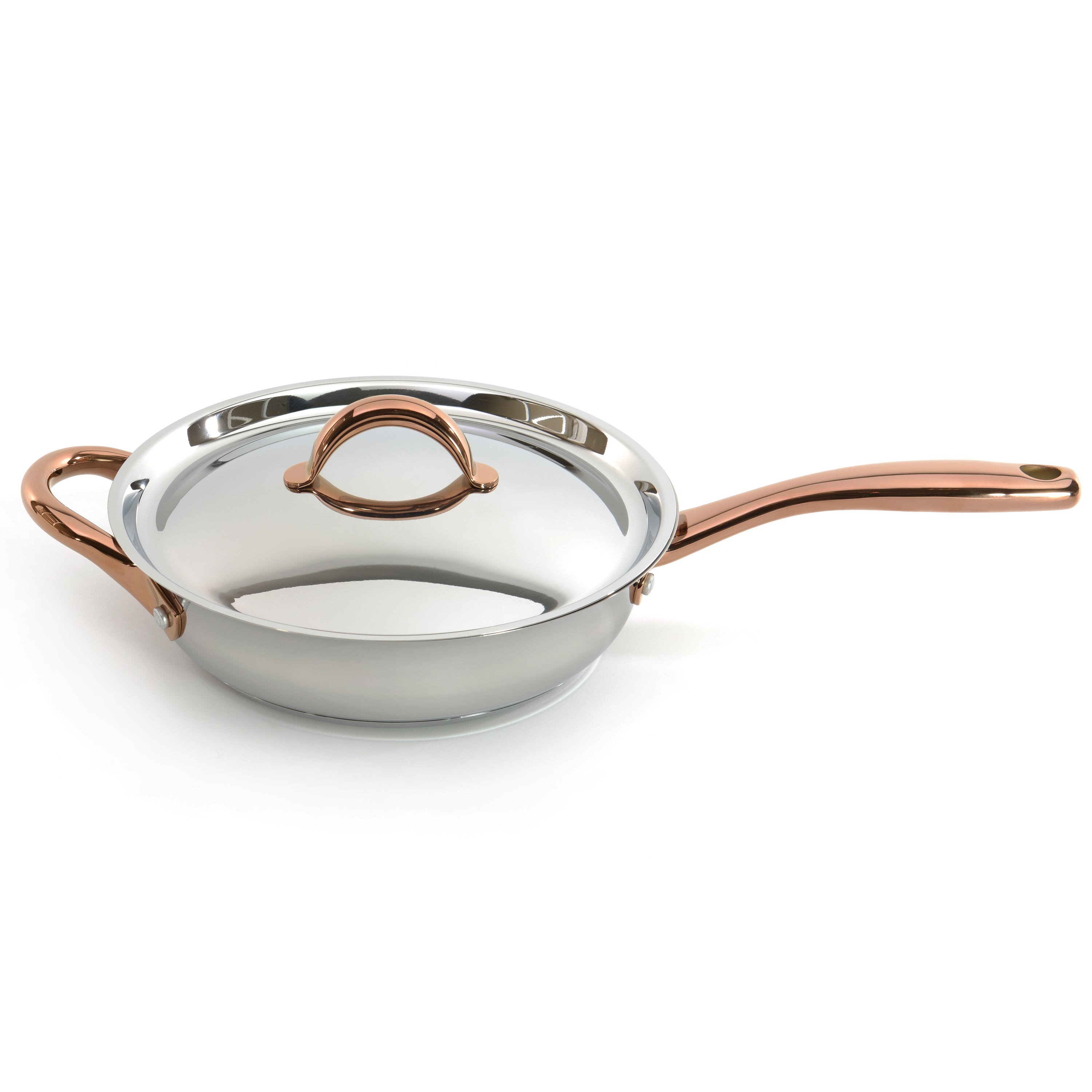 BergHOFF Ouro Gold 17-Piece 18/10 Stainless Steel Cookware Set with Stainless Steel Lids - Premium Kitchen Cookware for Professional Chefs & Home Cooking