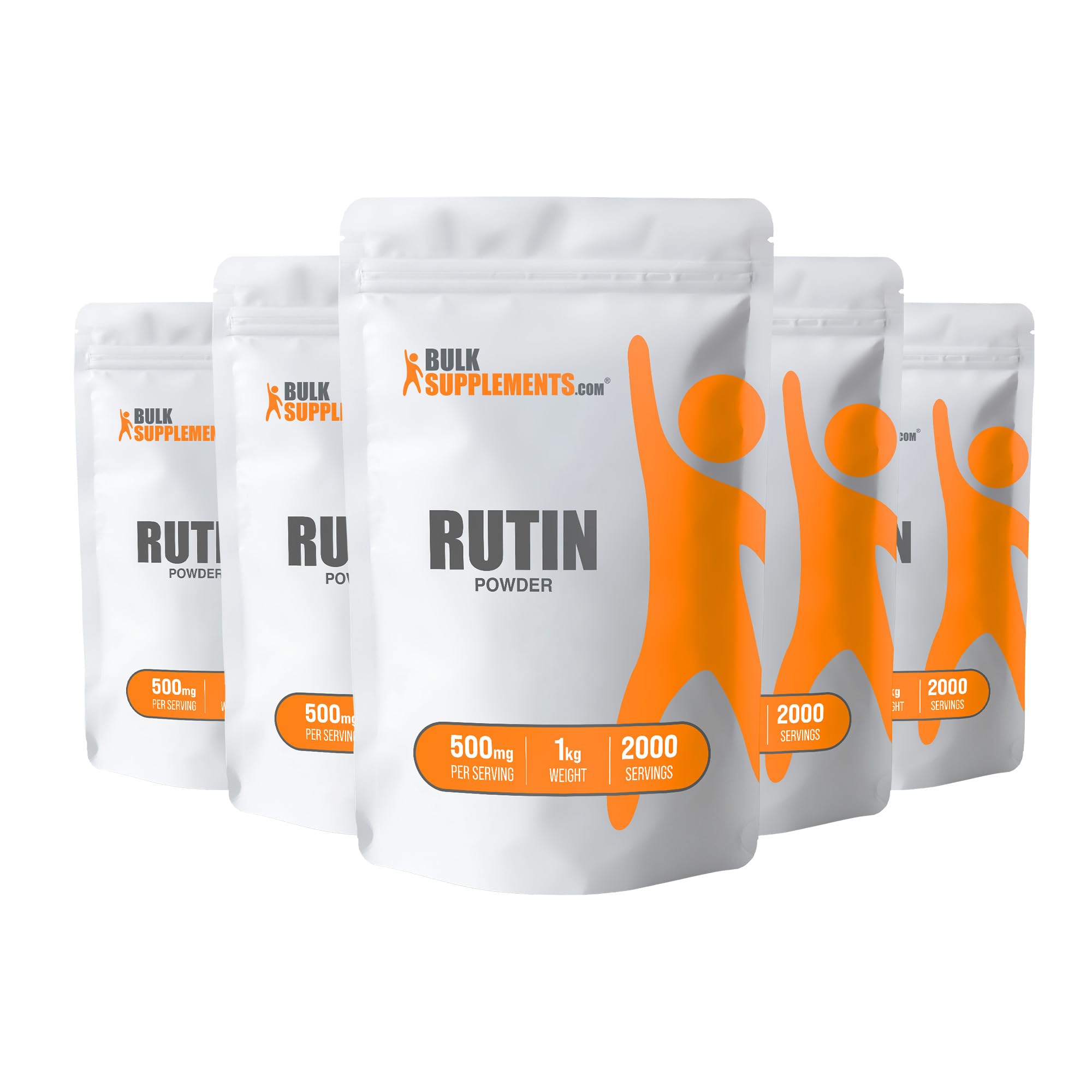 BulkSupplements Rutin Powder 500mg - Natural Antioxidant Supplement from Sophora Japonica, Soy-Free, 5kg (11 lbs) Pack of 5 - Supports Circulation & Heart Health for Active Lifestyles