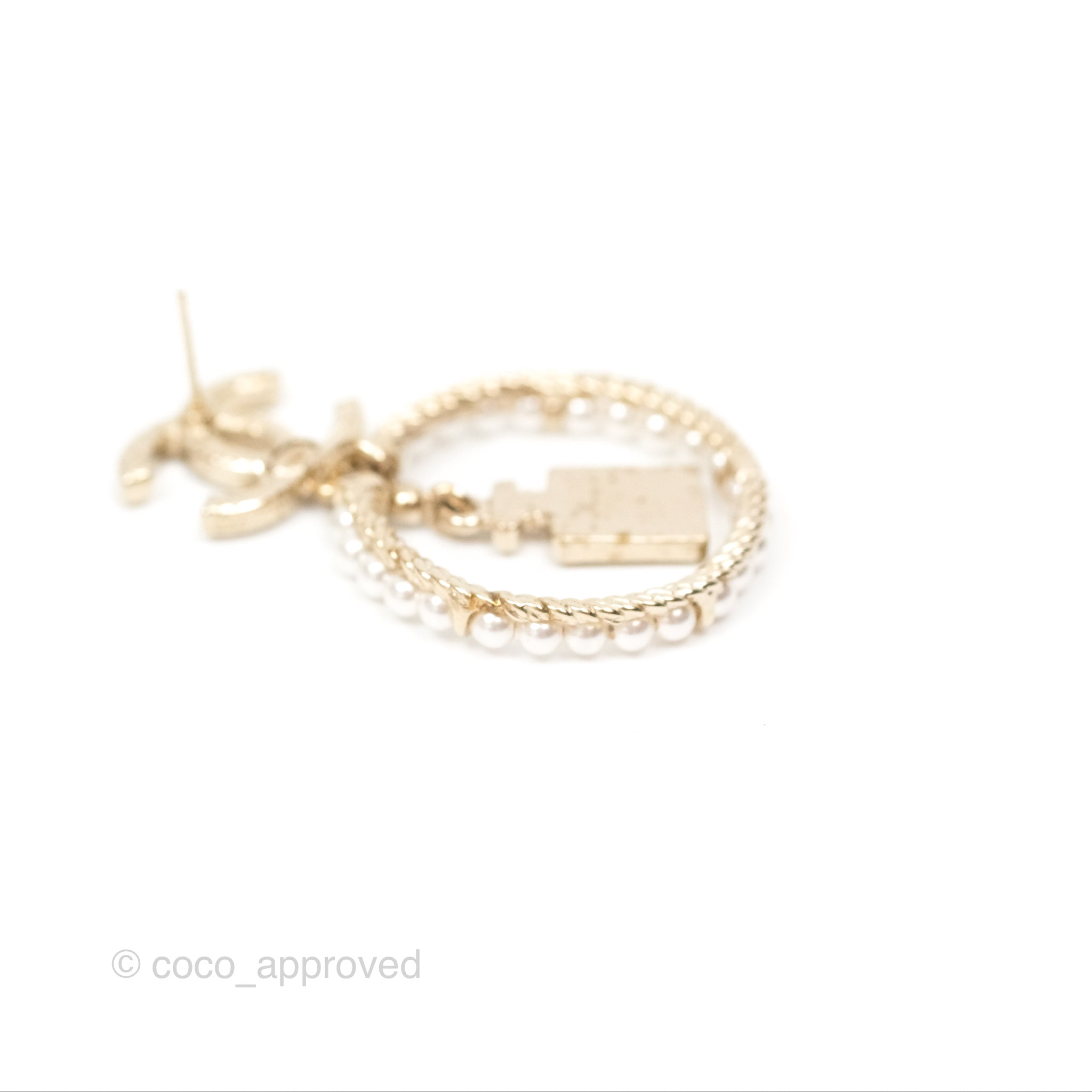 Chanel CC Crystal Pearl Ring & No.5 Drop Earrings 20C - Luxury Fashion Jewelry for Women, Perfect for Parties, Weddings & Special Occasions