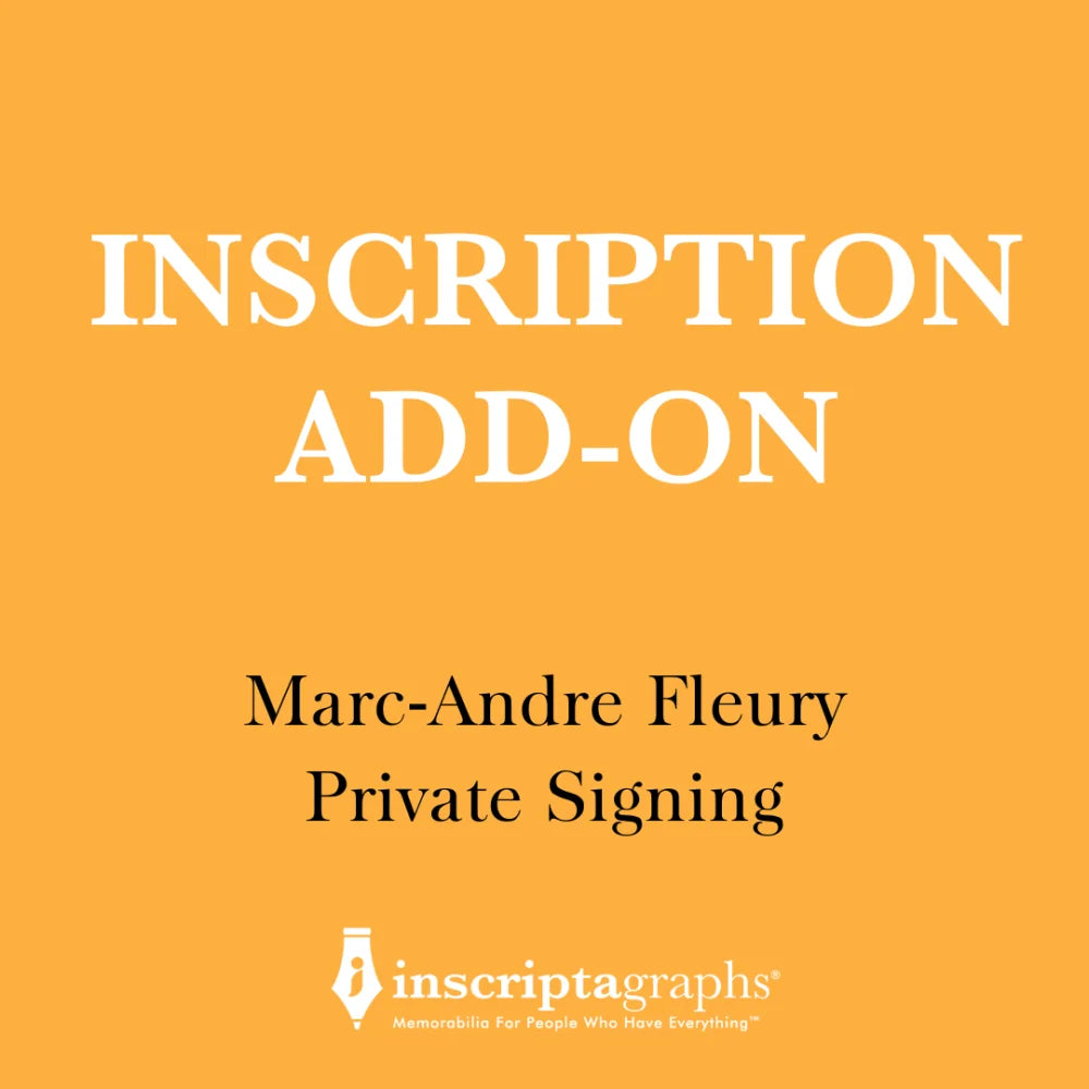 Marc Andre Fleury Autographed 2025 Preorder Hockey Memorabilia - Exclusive Private Signing Event for NHL Fans & Collectors | Perfect for Display, Gifts, and Sports Memorabilia Collections