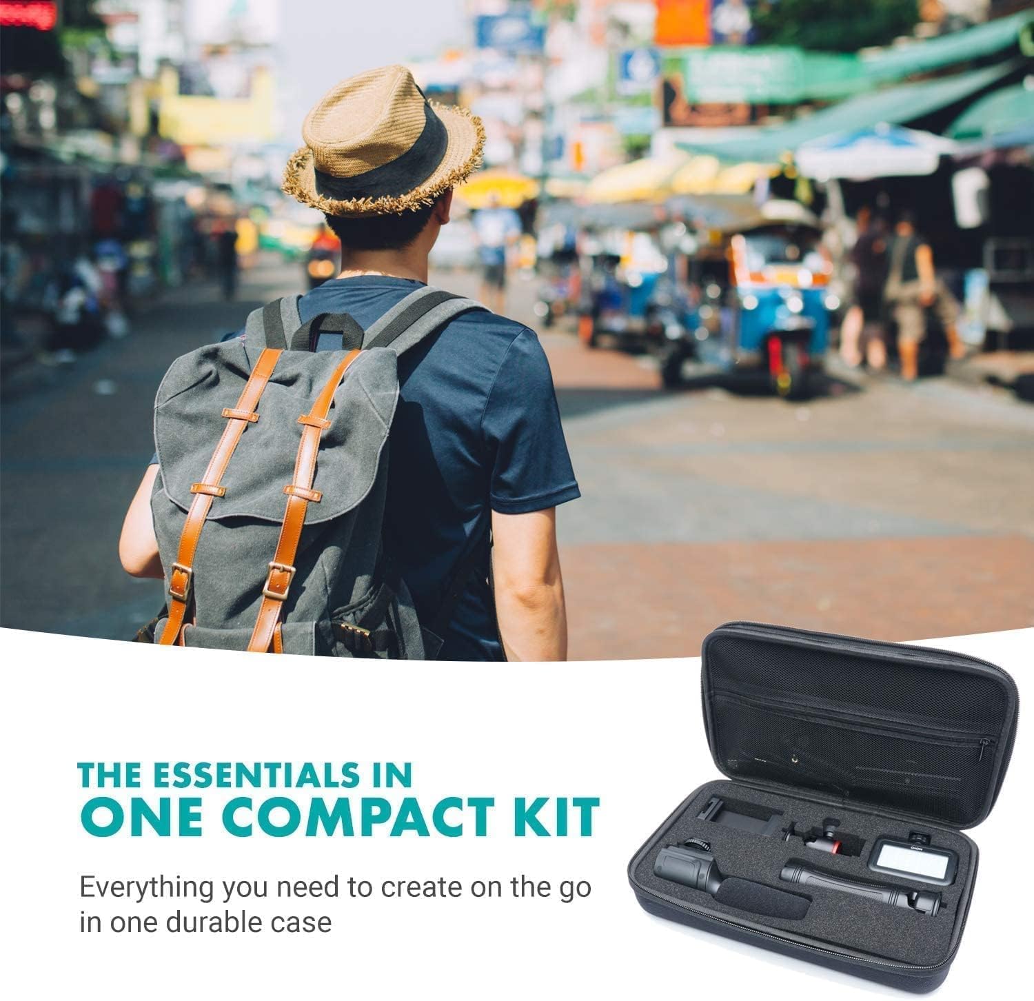 Movo iVlogger Vlogging Kit for iPhone with Full Size Tripod - YouTube Starter Kit with LED Light & Shotgun Mic - Perfect for Content Creators, Travel Vlogging & Live Streaming