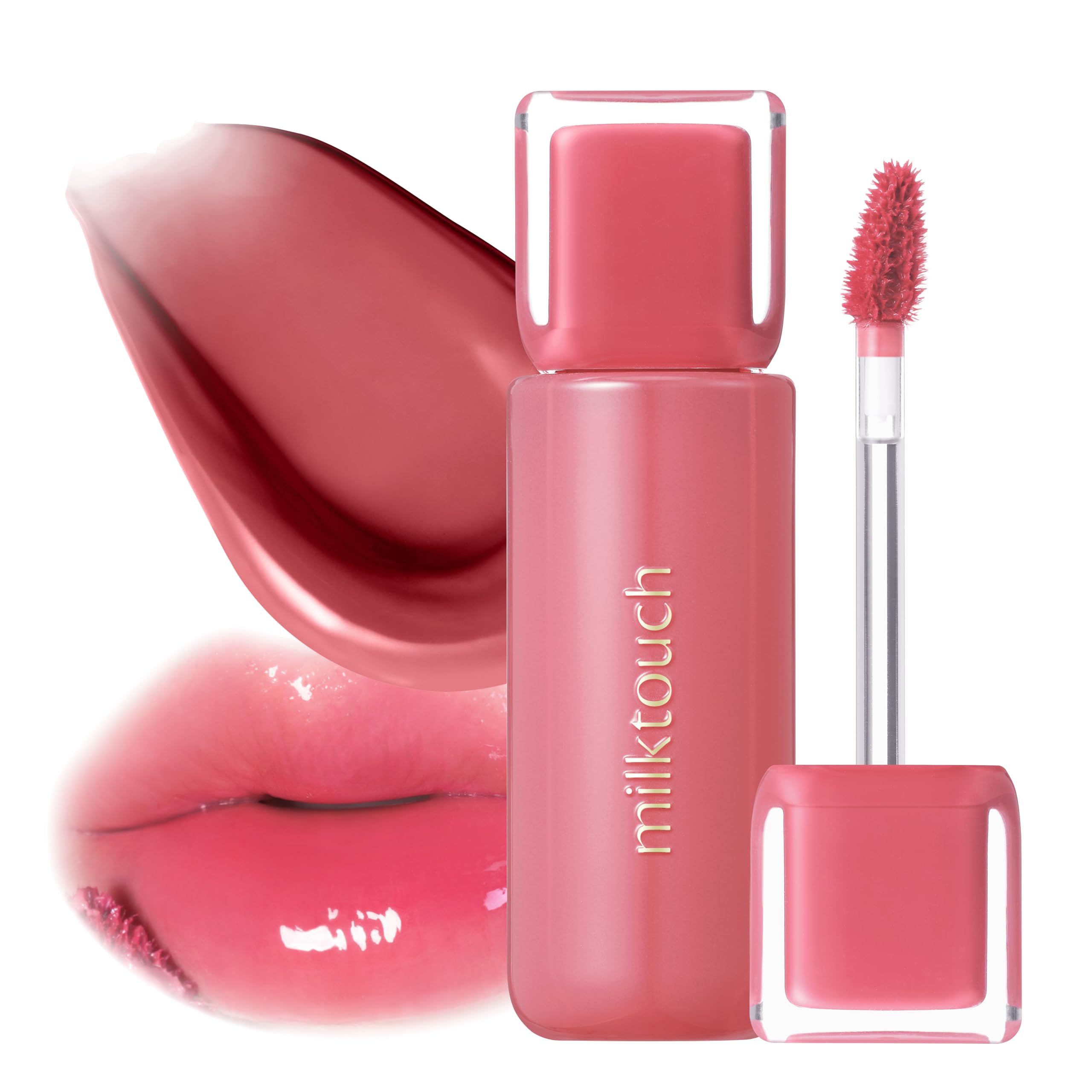 MILKTOUCH Jelly Lip Glow Tint - Hydrating Lip Gloss with Long-Lasting Moisture, Non-Sticky Lip Stain, Lightweight & Radiant Shine, Korean Lip Oil (04 Mute-Ficial Plum) - Perfect for Daily Wear, Date Night & Valentine's Gifts