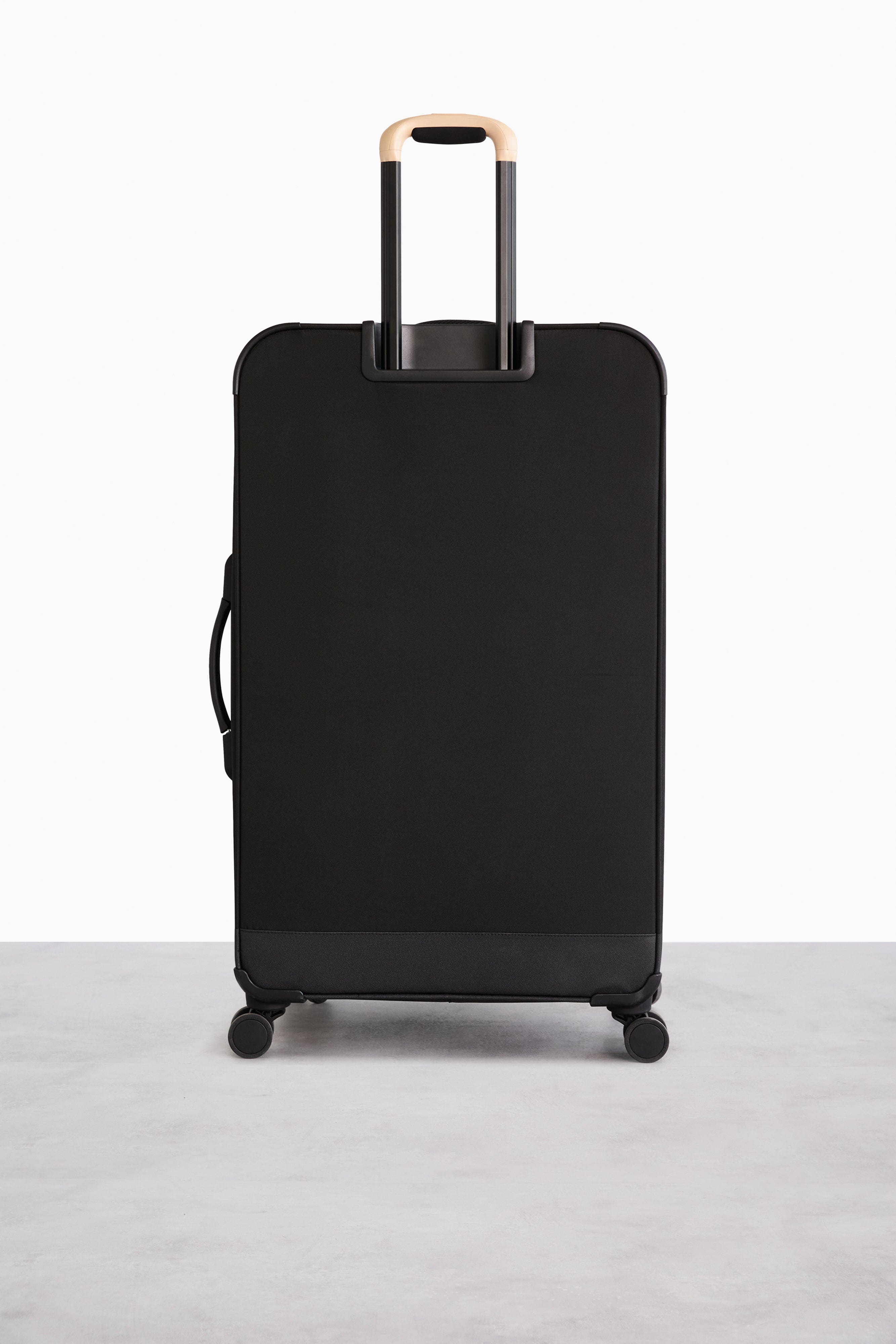 Soft Sided Collapsible Check In Roller Luggage - Black Expandable Carry On Suitcase for Travel, Business Trips & Weekend Getaways