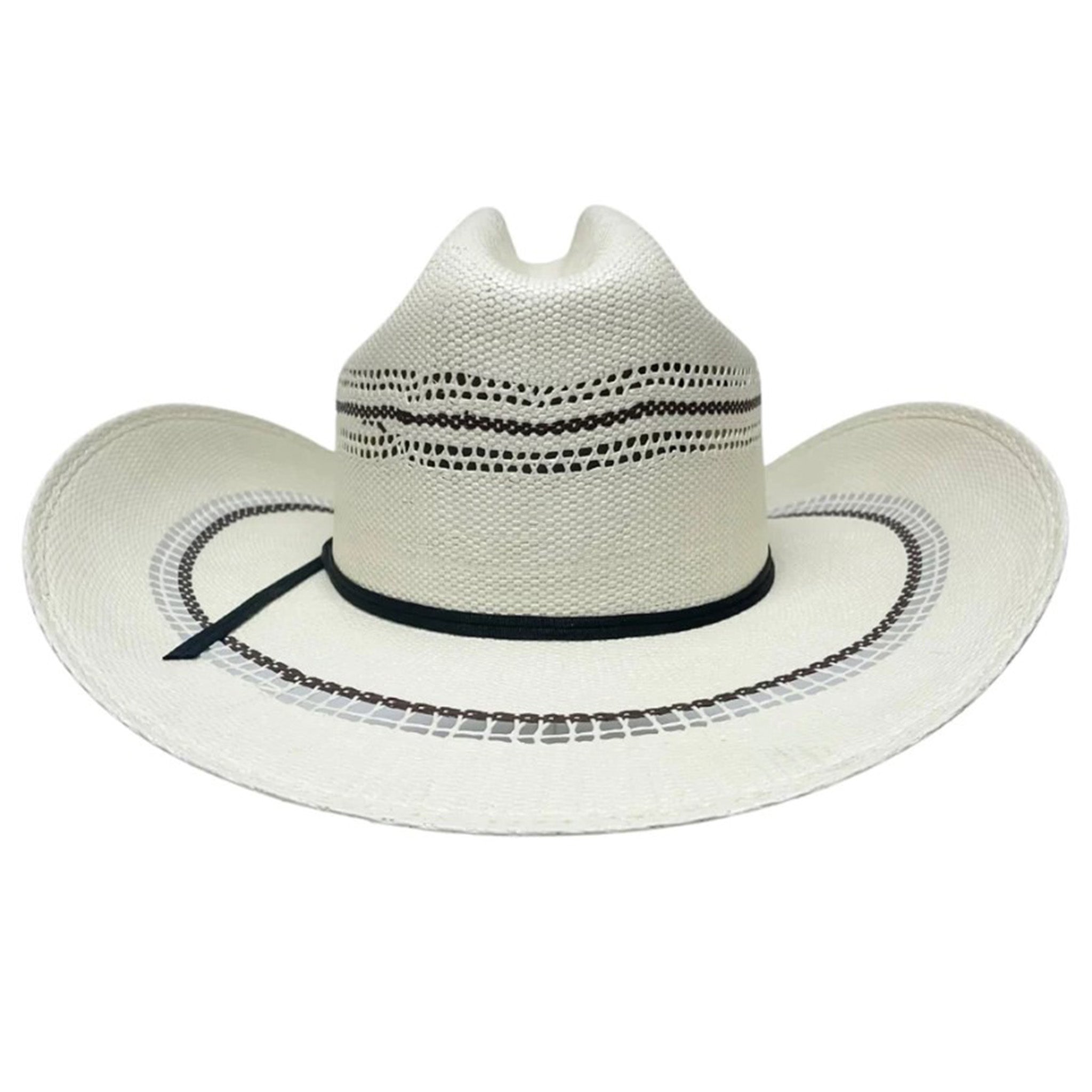 American Hat Co. Bicolor Ponderosa Straw Hat for Women & Men - Western Style Sun Hat for Outdoor, Beach, and Summer Activities