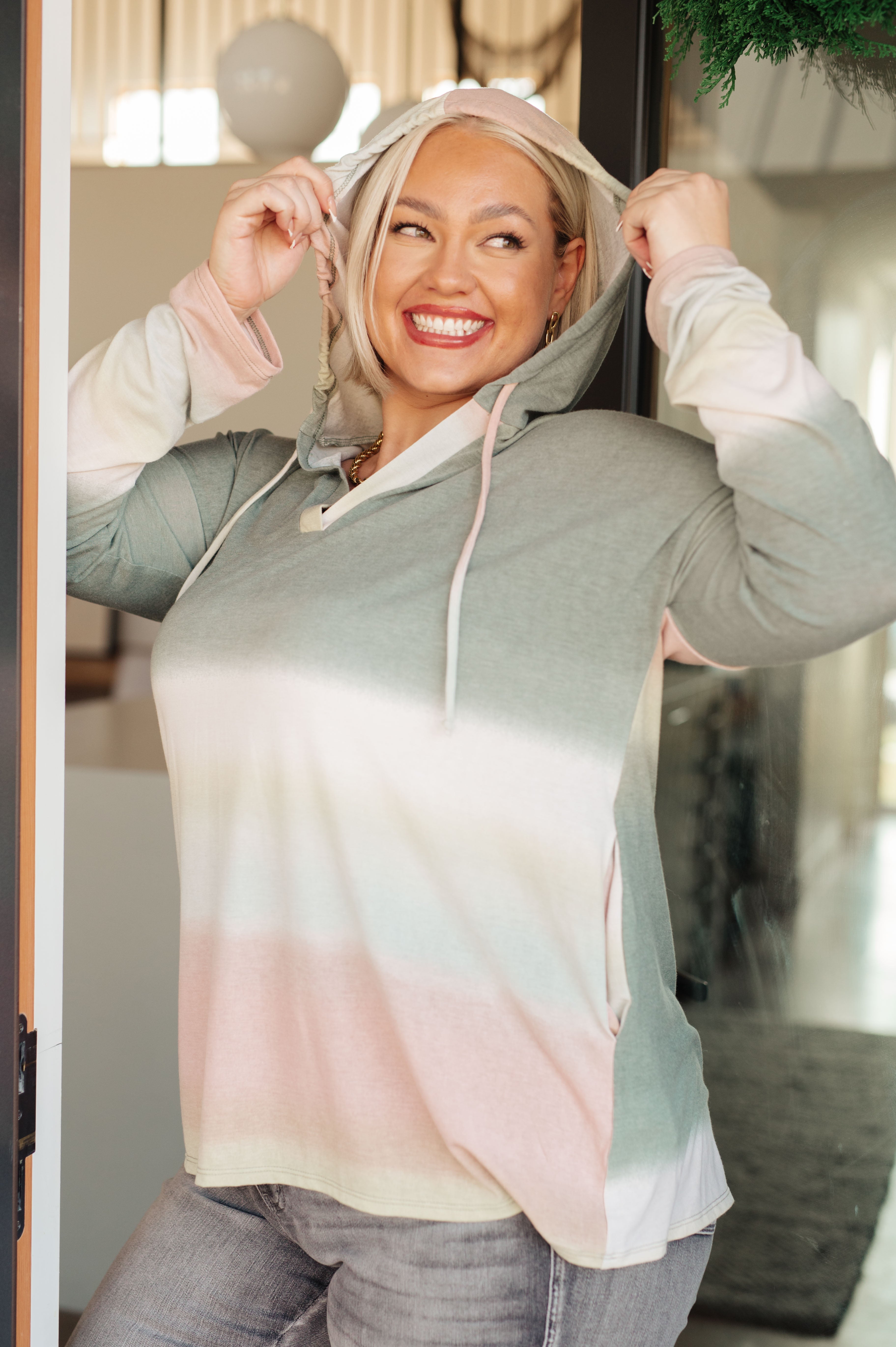 Hazy Horizon Ombre Hoodie for Women & Men - Trendy Gradient Pullover Sweatshirt for Casual Wear, Street Style & Loungewear