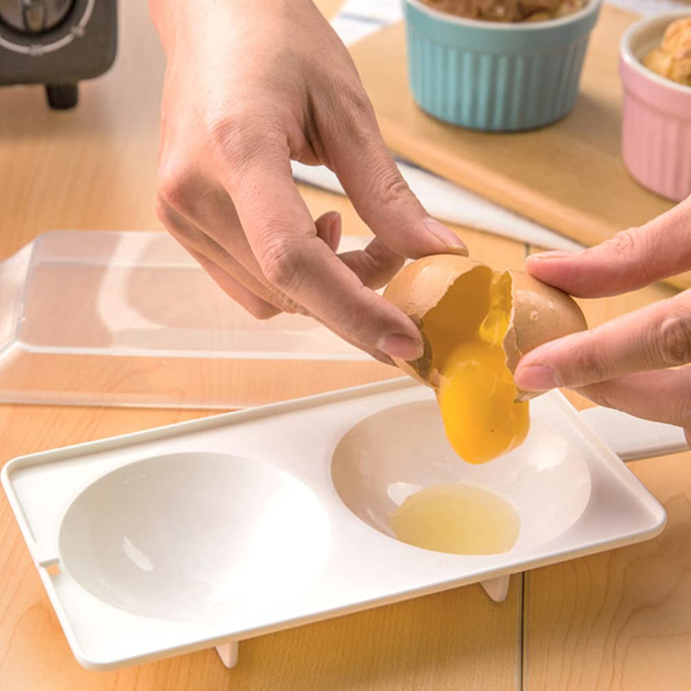 Hemoton 3-Piece Microwave Egg Steamer Set - BPA-Free Egg Cooking Mold for Perfect Poached & Boiled Eggs - Kitchen Tools for Breakfast Meal Prep & Healthy Cooking - Ideal for Home, Office & Dorm Use