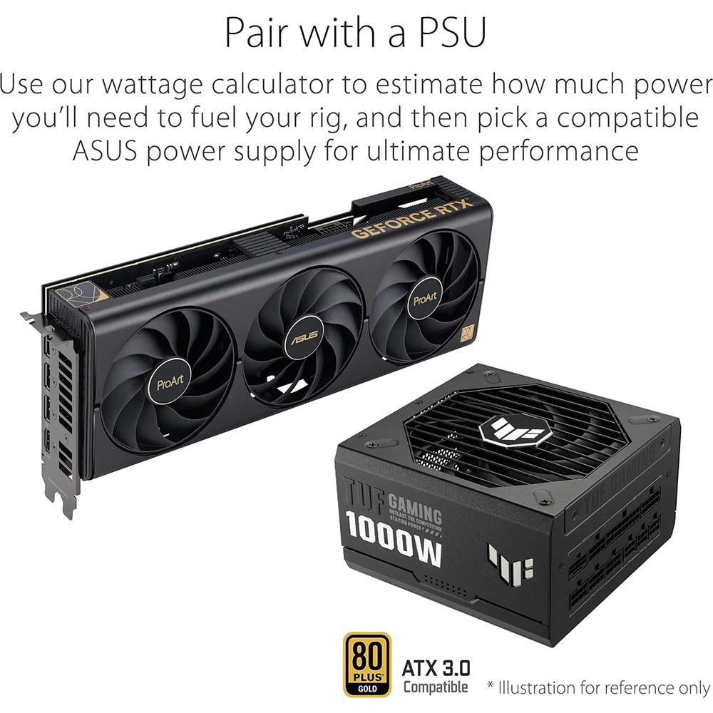 ASUS ProArt RTX 4080 Super 16GB GDDR6X Graphics Card for 4K Gaming, Video Editing & 3D Rendering - Perfect for Creators, Designers & PC Enthusiasts
