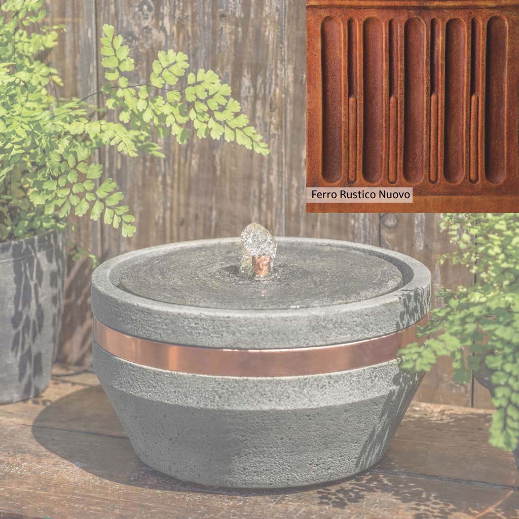 Campania International M Series Bevel Fountain - Elegant Outdoor Garden Water Feature for Patio, Yard, and Landscape Decor | Perfect for Backyard, Poolside, and Terrace Ambiance