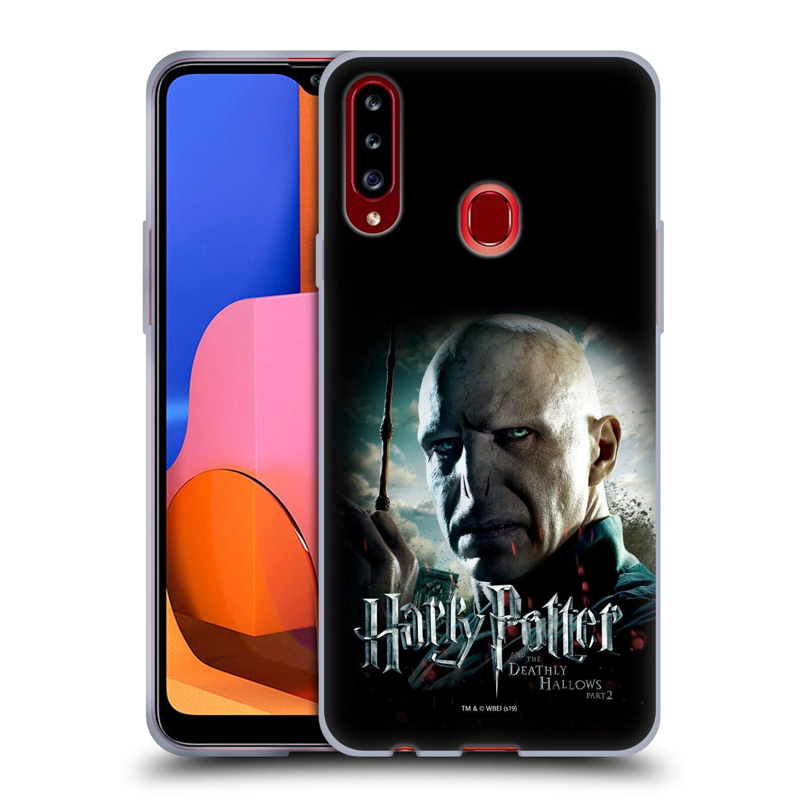 Harry Potter Voldemort Deathly Hallows VIII Soft Gel Case for Samsung Galaxy A20s (2019) - Officially Licensed Protective Phone Cover by Head Case Designs for Fans & Daily Use