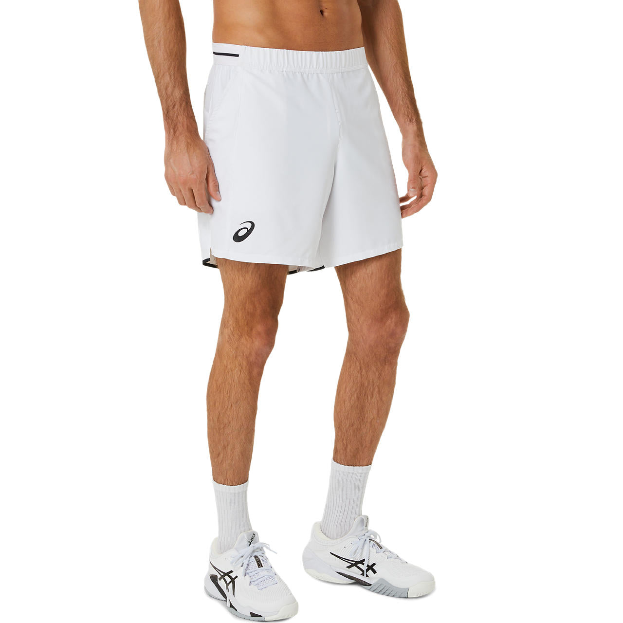 ASICS Men's Match Short 7 Inch Running Shorts - Breathable Quick-Dry Athletic Shorts for Men (White) - Perfect for Running, Gym Workouts & Casual Wear
