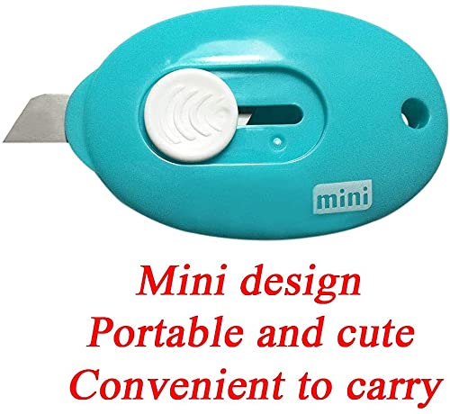 Retractable Utility Knife Set - 6PC Mini Box Cutters with Letter Opener (Blue, Pink, White) | Perfect for Office, Warehouse, Crafting & Home Use