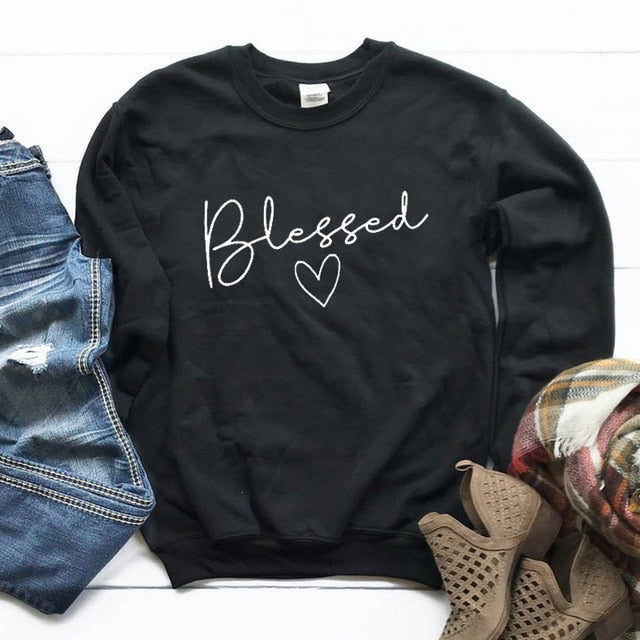 Blessed Heart Sweatshirt for Women & Men | MRK X Collection | Cozy Pullover for Casual Wear, Church, and Everyday Outfits