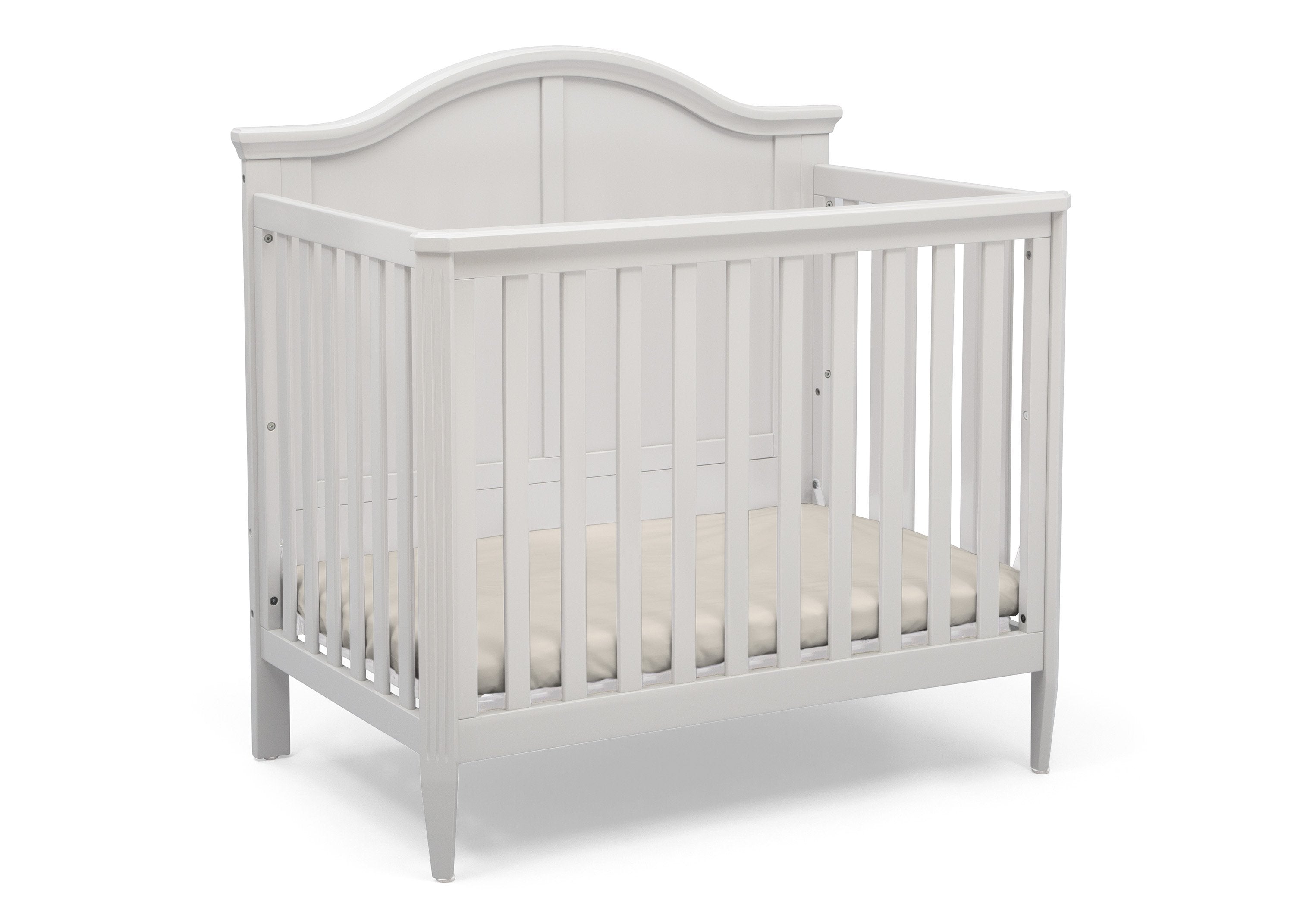 Parker Mini Convertible Baby Crib with Mattress & 2 Sheets - 3-in-1 Toddler Bed & Daybed - Safe Nursery Furniture for Newborns & Infants - Perfect for Small Spaces & Nursery Decor