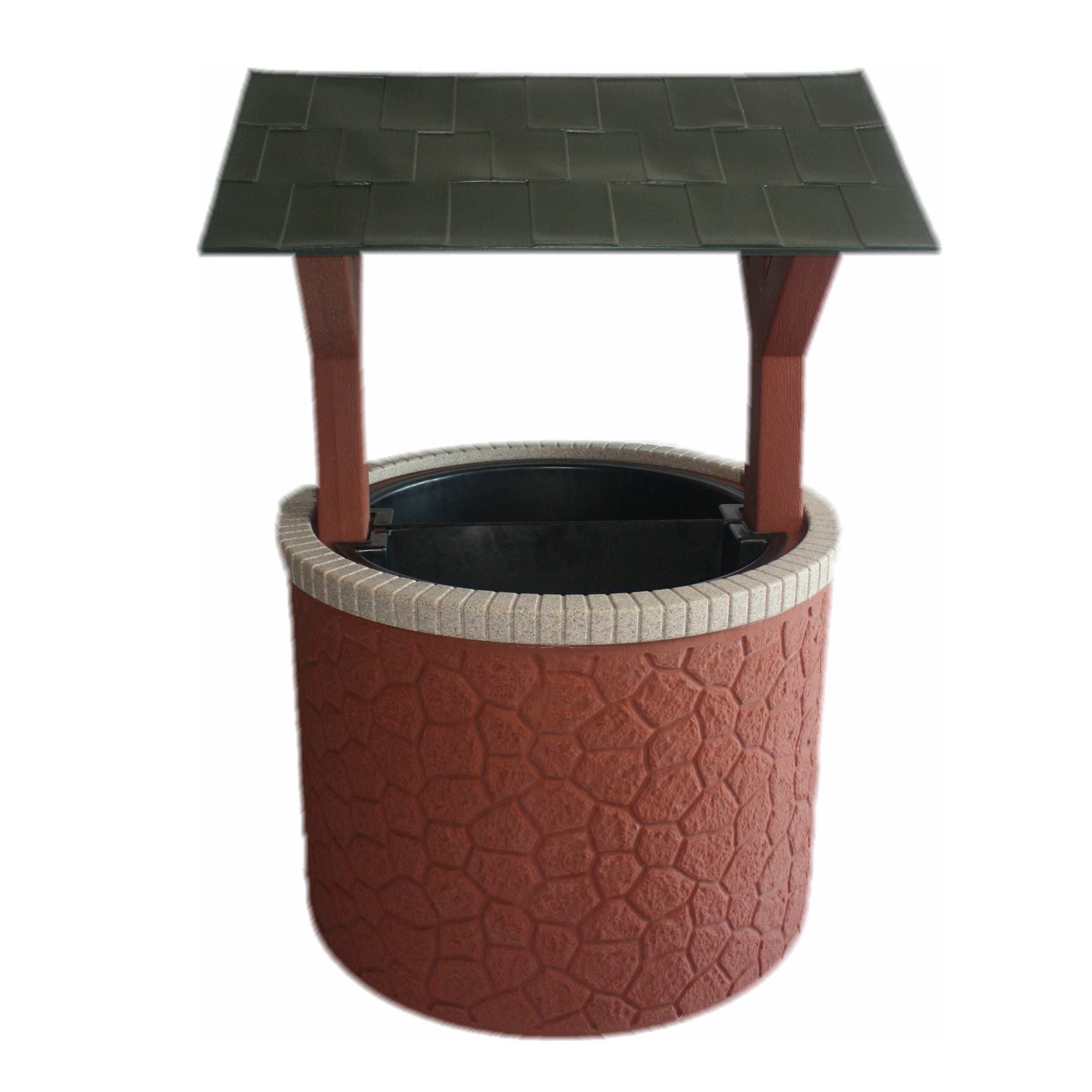 Durable Wishing Well Planter Cover with Base and Roof - Decorative Garden Tank Top for Septic System - Perfect for Outdoor Landscaping, Yard Decor, and Garden Accents