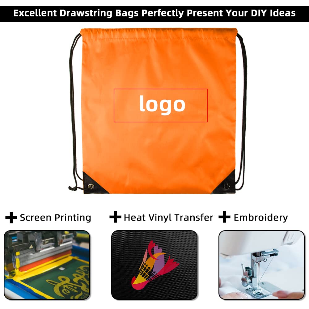 GoodtoU 40-Piece Nylon Drawstring Bags Bulk Pack - 20 Vibrant Colors for Gym, Sports & Travel - Durable Cinch Backpacks for School, Beach & Events