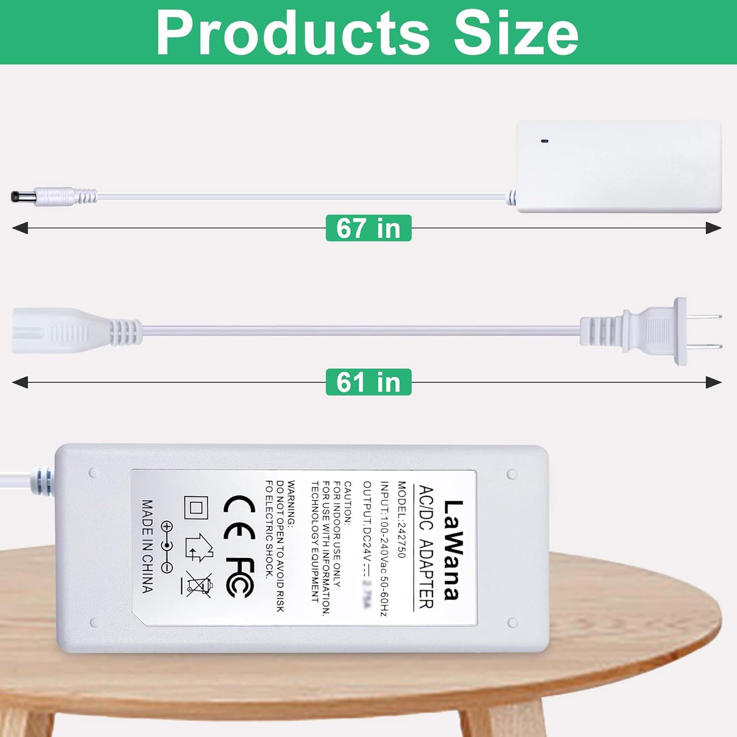 24VDC Power Cord Replacement for Cricut Maker 3 Cutting Machine - Compatible with Cricut Maker 3 Power Adapter & Charger (White) - Perfect for DIY Crafting, Vinyl Cutting & Scrapbooking Projects