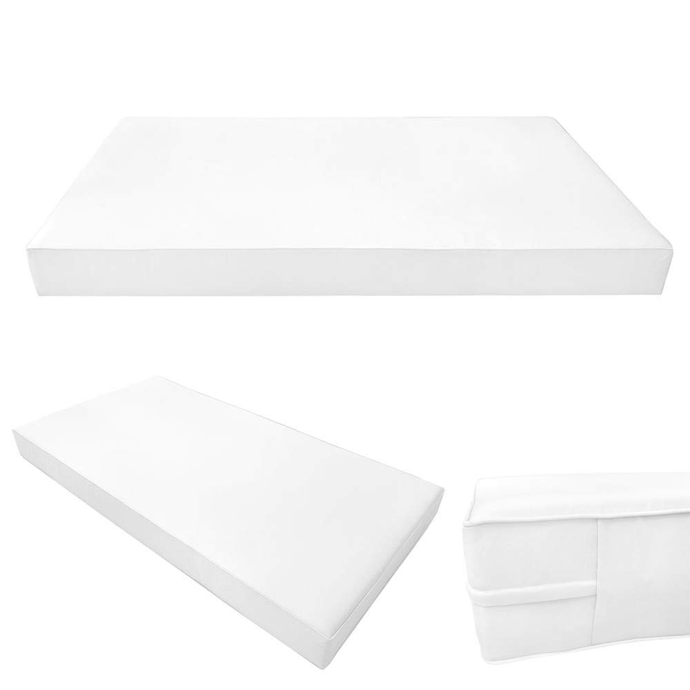 Prolinemax Outdoor Style 4 Twin-XL Piped Trim Daybed Mattress Bolster Pillow Fitted Sheet Cover Only - AD106 | Perfect for Patio Furniture, Sunroom Decor & Guest Bedding