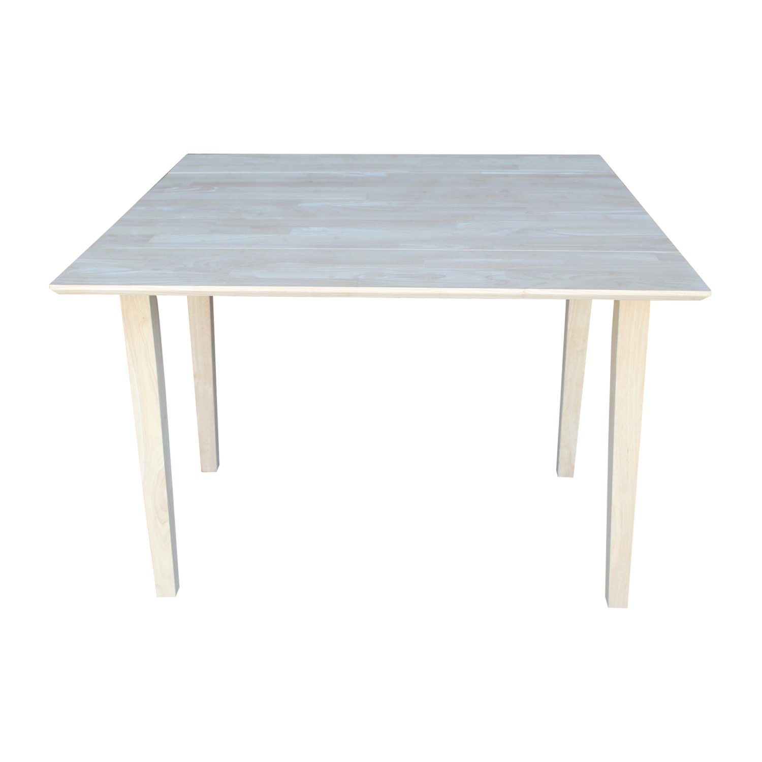 International Concepts Square Dual Drop Leaf Dining Table - 40 x 24 x 40 Inches - Expandable Space-Saving Table for Small Kitchens, Apartments & Dining Rooms