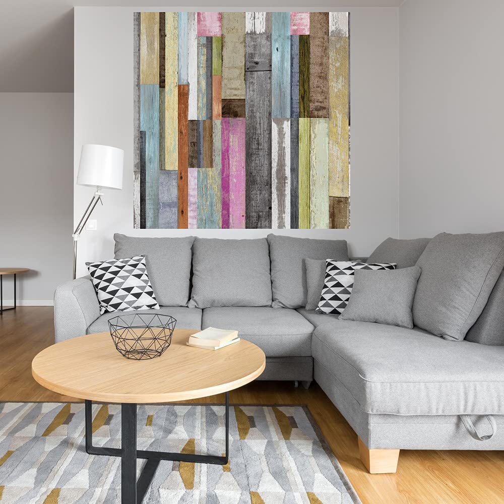 Along the Grain II by Paul Duncan - Premium Fine Art Canvas Wall Decor for Living Room, Bedroom, Office & More - Ready to Hang 22x22 Inch - Modern Home & Office Decoration