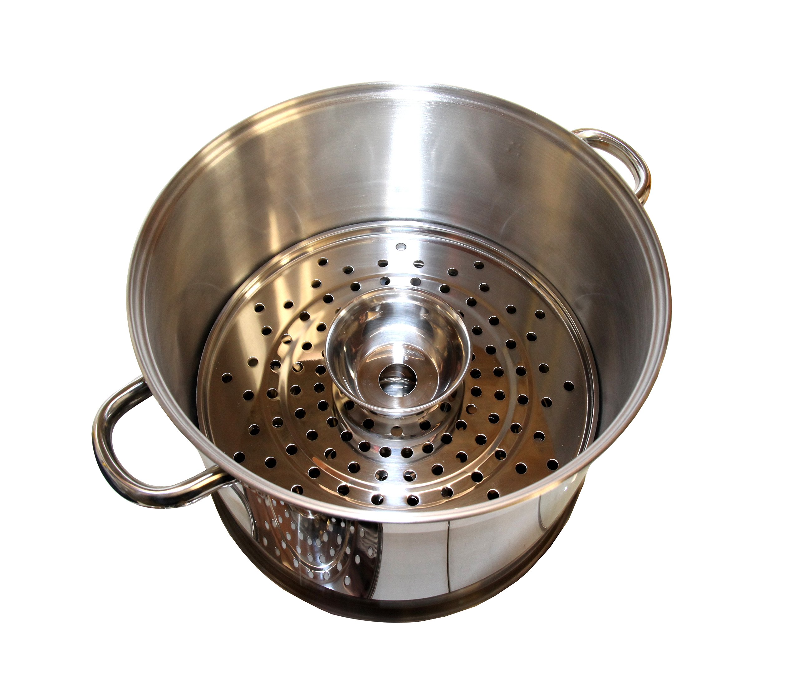 Premium 5-Tier 20 Qt 18/10 Stainless Steel Steamer Pot - Perfect for Cooking Manti, Dumplings & Vegetables | Multi-Level Food Warmer & Steamer for Home Kitchens & Restaurants