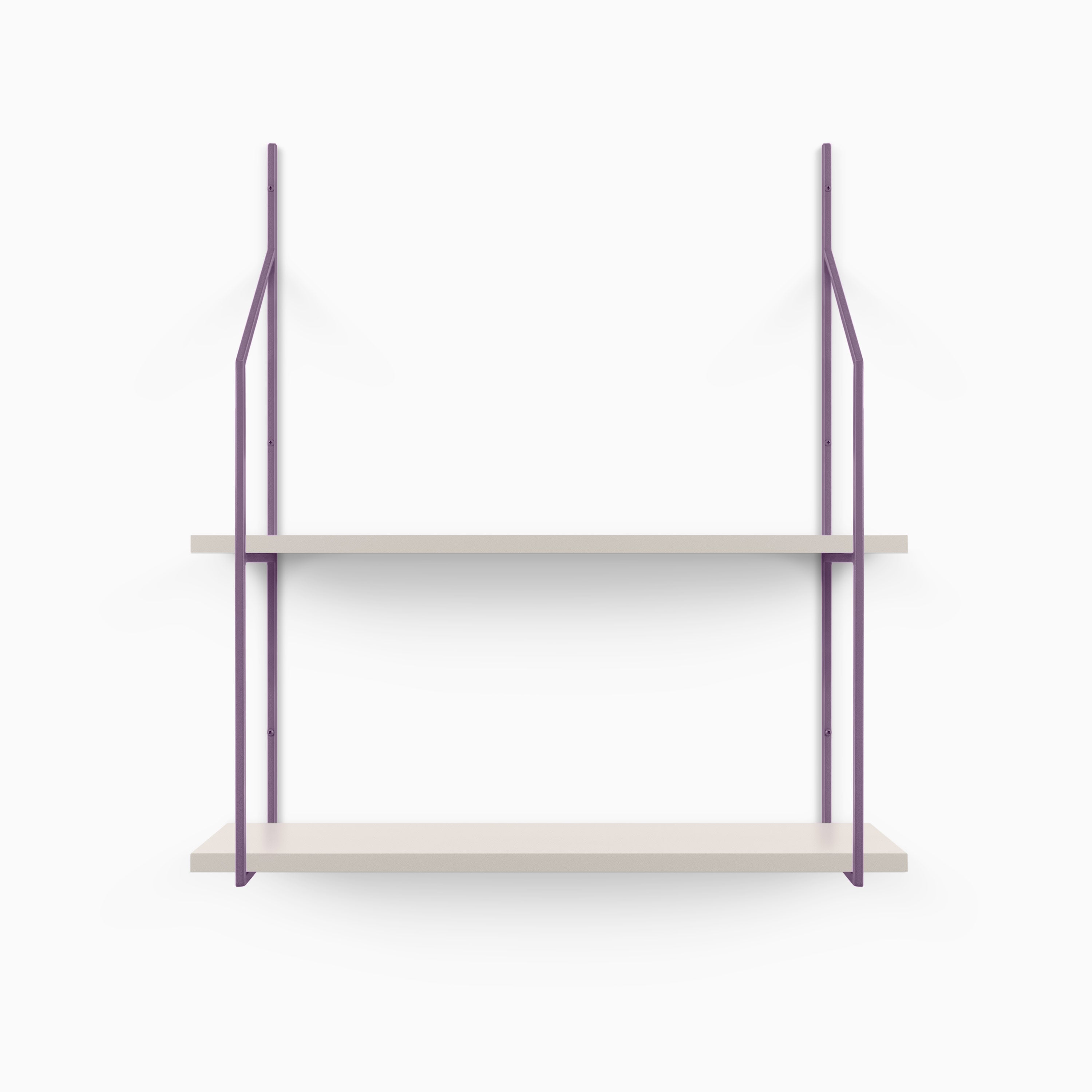2-Tier Wall Shelf for Bathroom & Kitchen Storage - Verne Concretey Rustic Floating Shelves for Organizing Spices, Plants & Decor