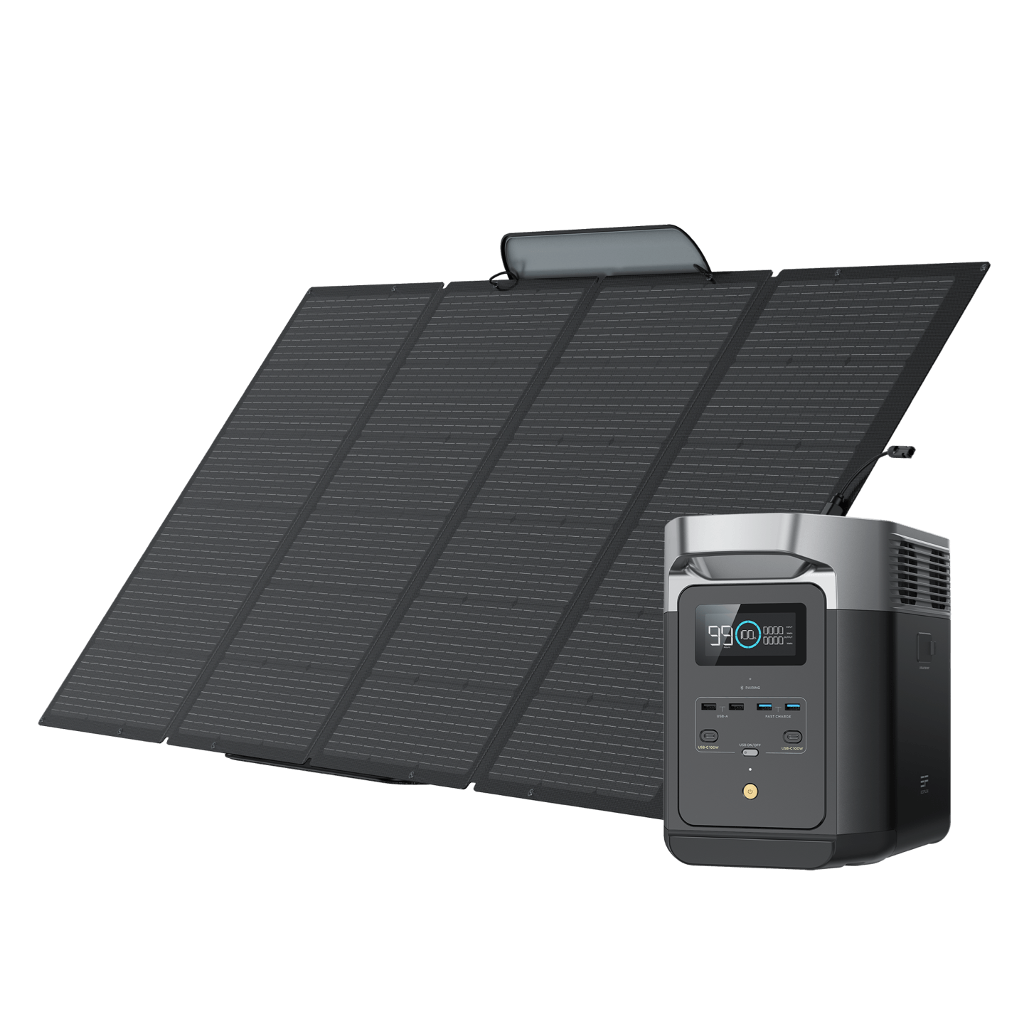 EcoFlow DELTA 2 Portable Power Station 1200W | 1024Wh Solar Generator for Camping, RV, Emergencies | Fast Charging, 6 AC Outlets, LiFePO4 Battery | Home Backup & Outdoor Power Supply