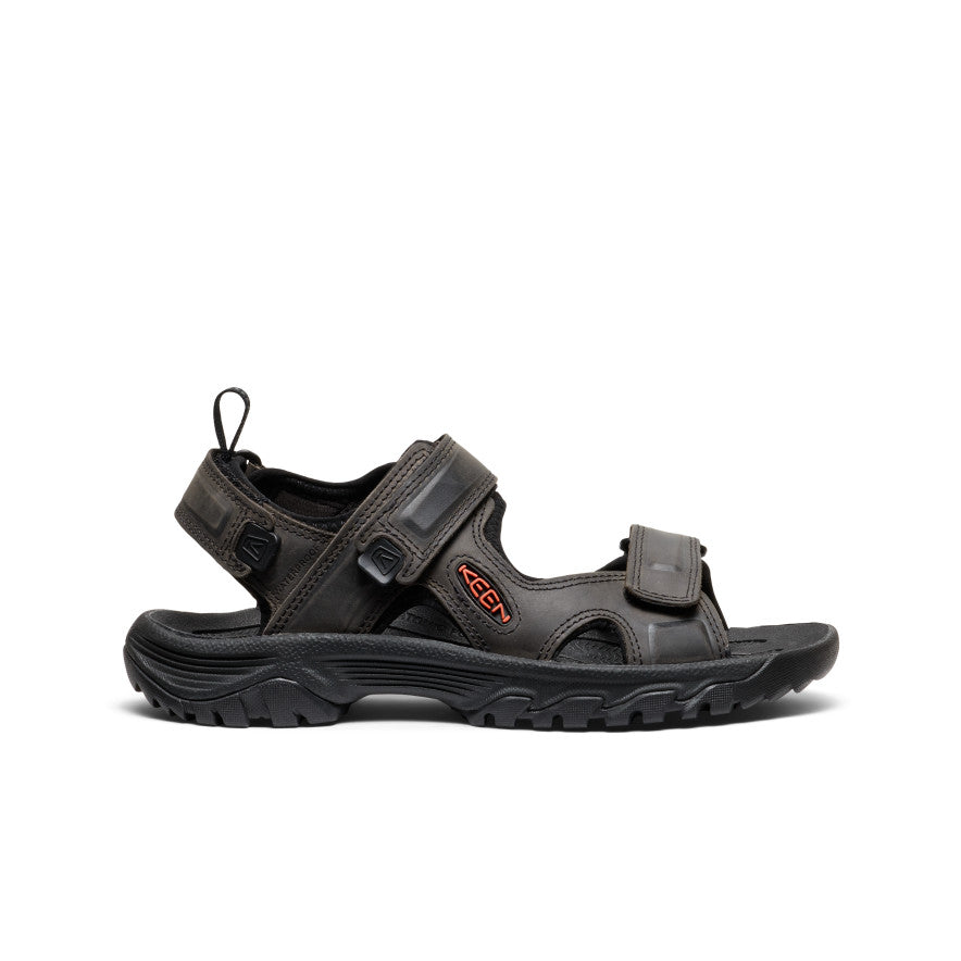 Men's KEEN Targhee III Open Toe Hiking Sandals - Grey/Black | Waterproof Outdoor Adventure Footwear for Hiking, Camping & Travel