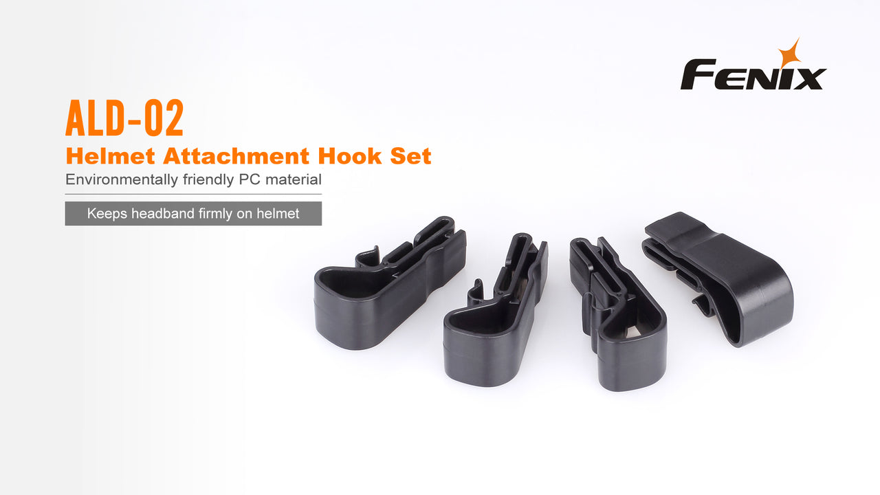 Fenix ALD 02 Helmet Attachment Hook Set - Secure Gear Organizer for Tactical Helmets, Outdoor Sports & Work Safety | Perfect for Hiking, Construction & Military Use