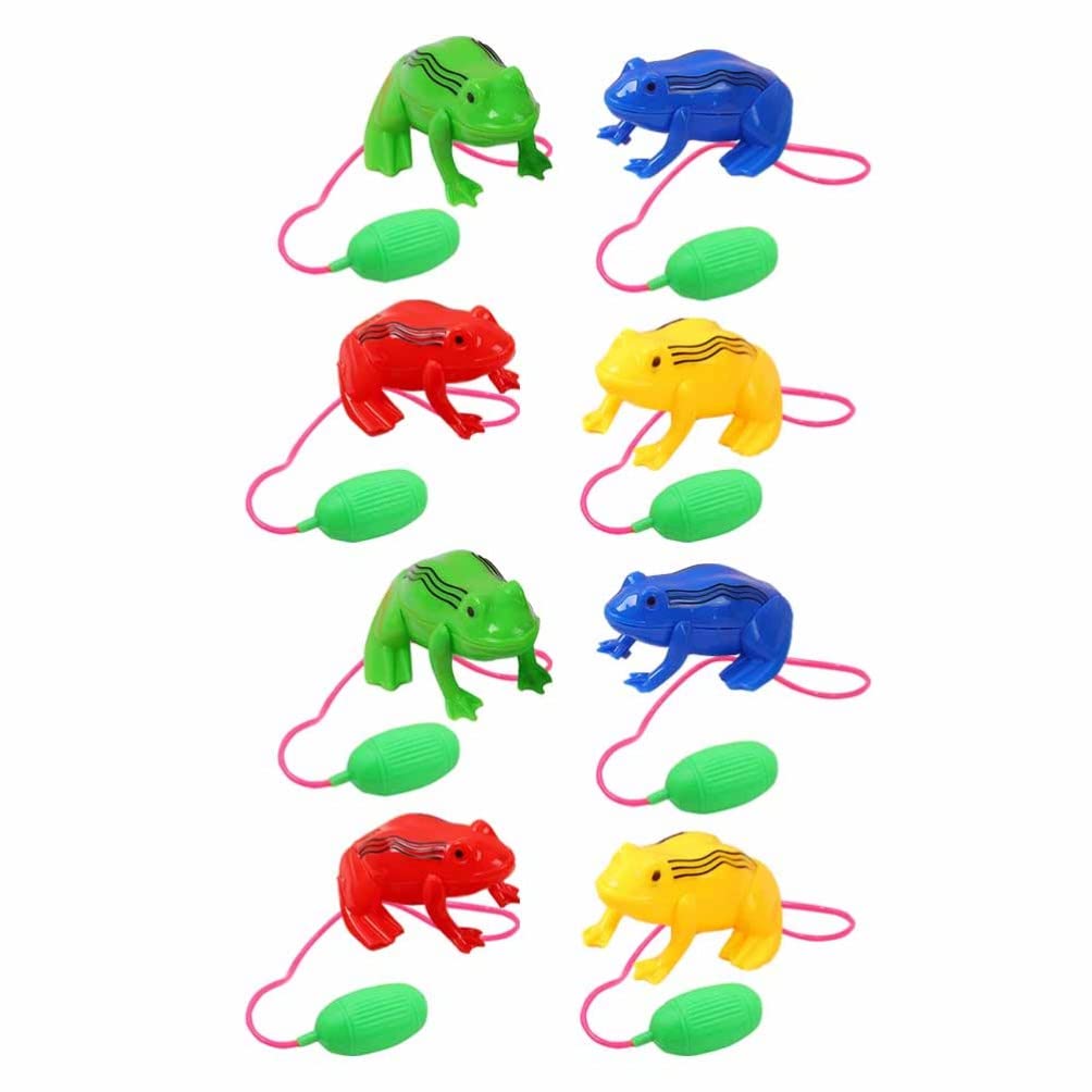 NUOBESTY 8pcs Jumping Frog Toys - Plastic Mini Hopping Horse Toys for Kids - Fun Outdoor & Indoor Play for Children - Perfect for Birthday Parties, Classroom Rewards & Backyard Games