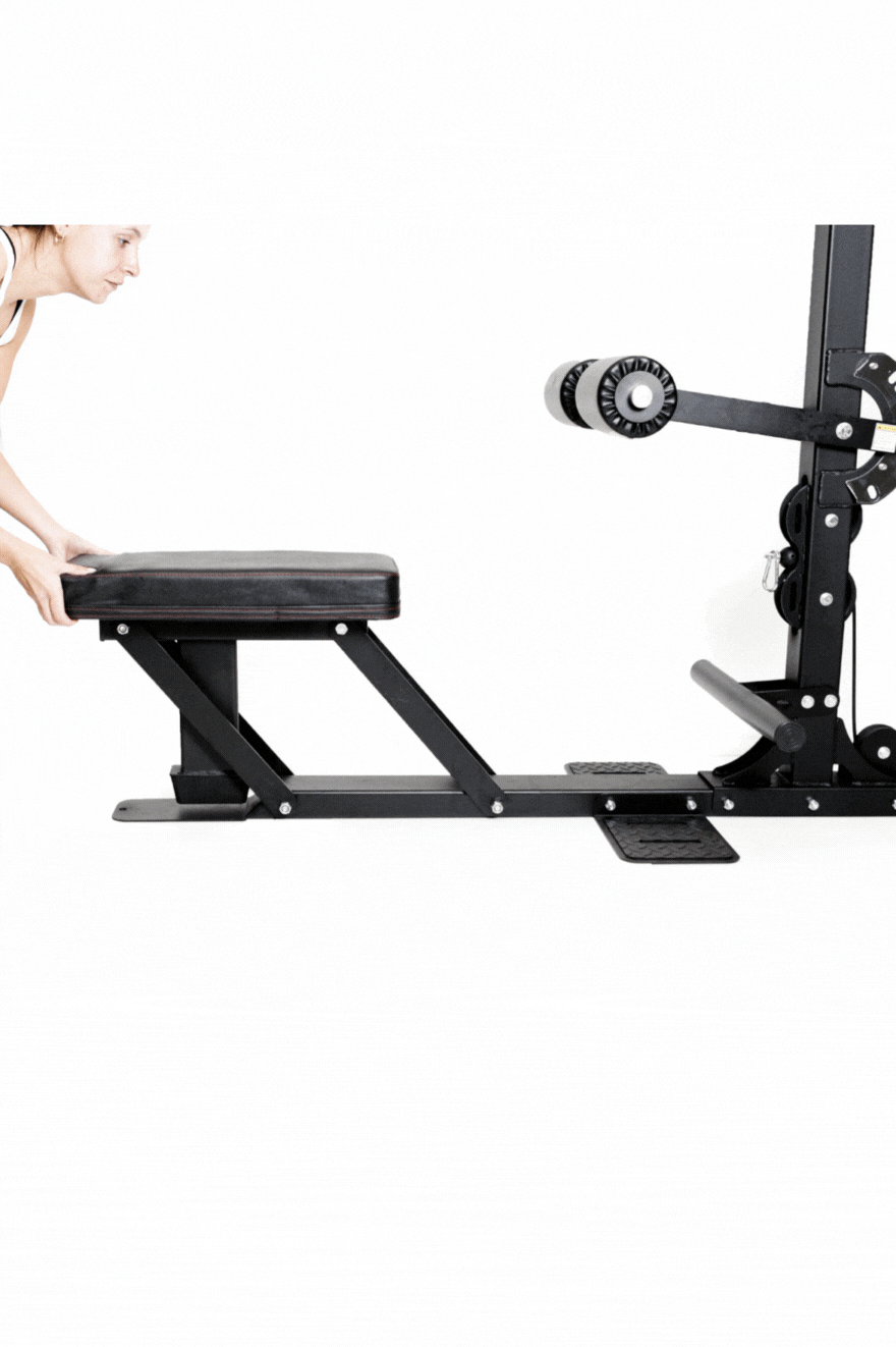 Commercial Lat Pull Down and Low Row Machine - Heavy Duty Gym Equipment for Home & Commercial Use - Perfect for Strength Training & Back Workouts