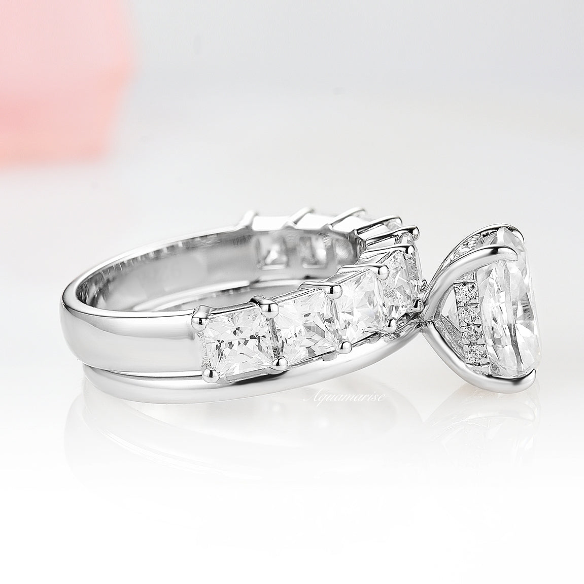 2CT Elongated Cushion Cut Moissanite Solitaire Engagement Ring in 14K White Gold - Perfect for Proposals, Anniversaries & Bridal Jewelry