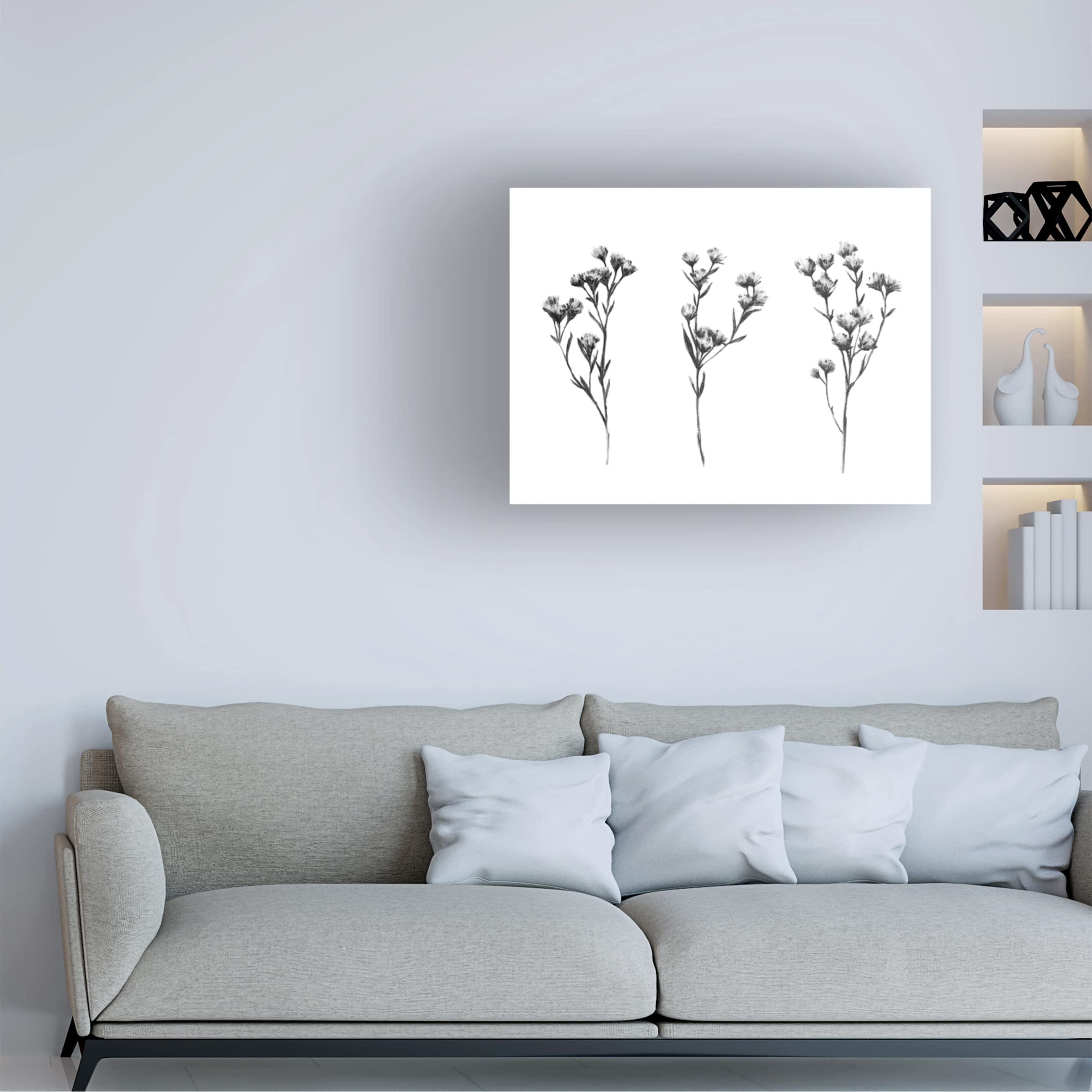Emma Scarvey 'Wild Thistle IV' Canvas Wall Art Print - Floral Botanical Home Decor for Living Room, Bedroom & Office