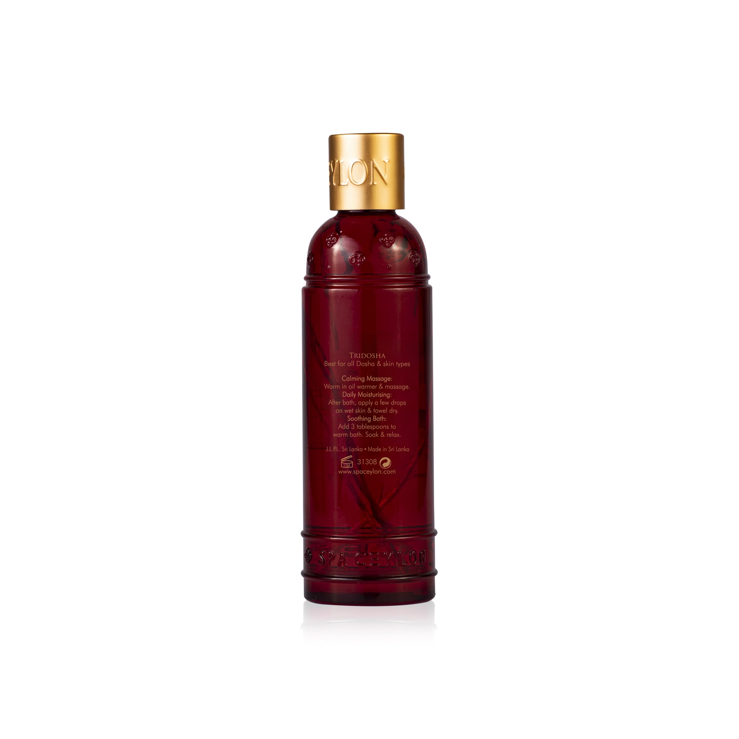 Spa Ceylon Cardamom Rose Massage & Bath Oil - 100% Natural Relaxing Body Oil for Aromatherapy, Massage Therapy & Spa Treatments | Soothing Skin Care for Stress Relief & Muscle Relaxation | Perfect for Home Spa, Couples Massage & Self-Care Rituals