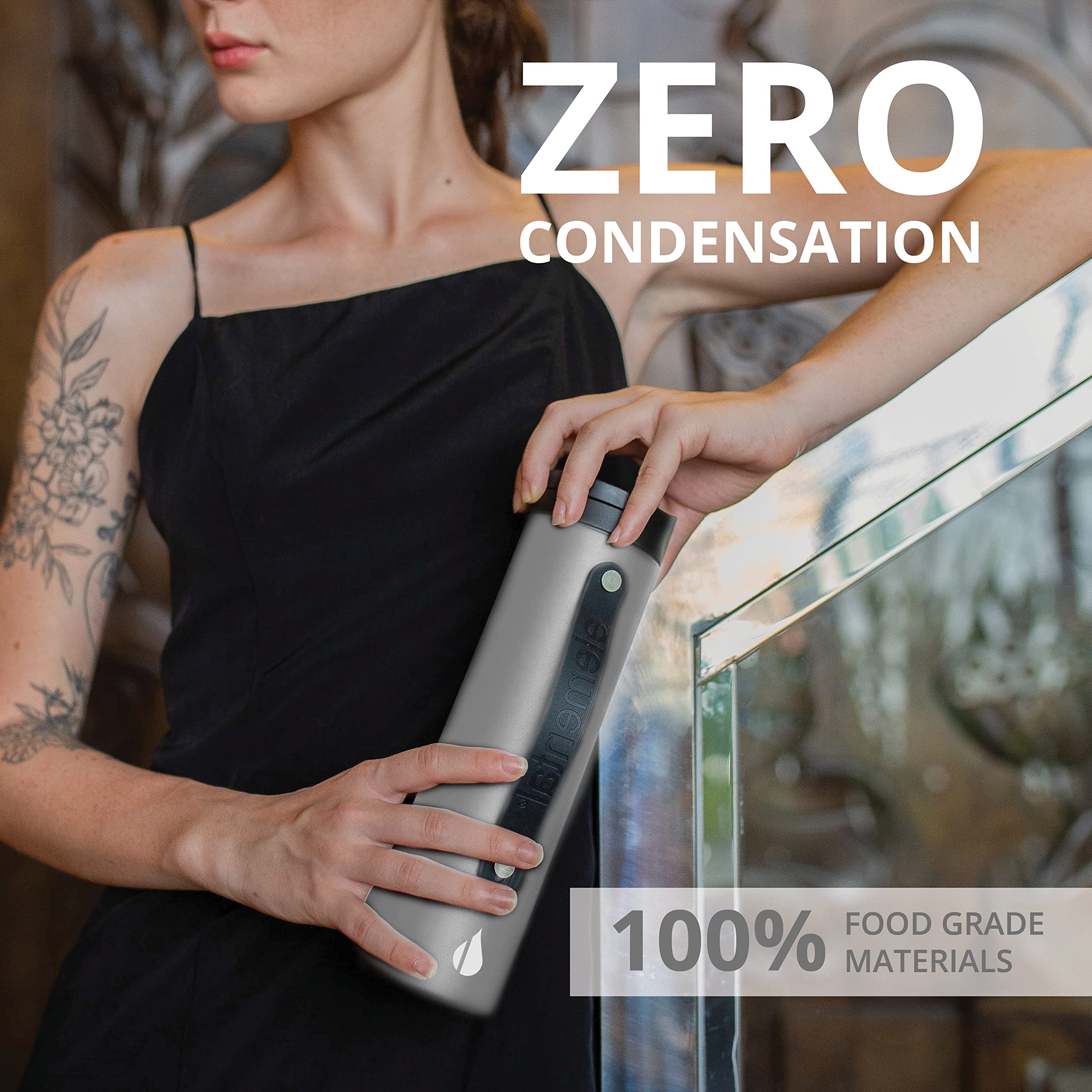 Stainless Steel Water Bottle 20oz - Insulated Leak Proof for Travel, Gym & Sports