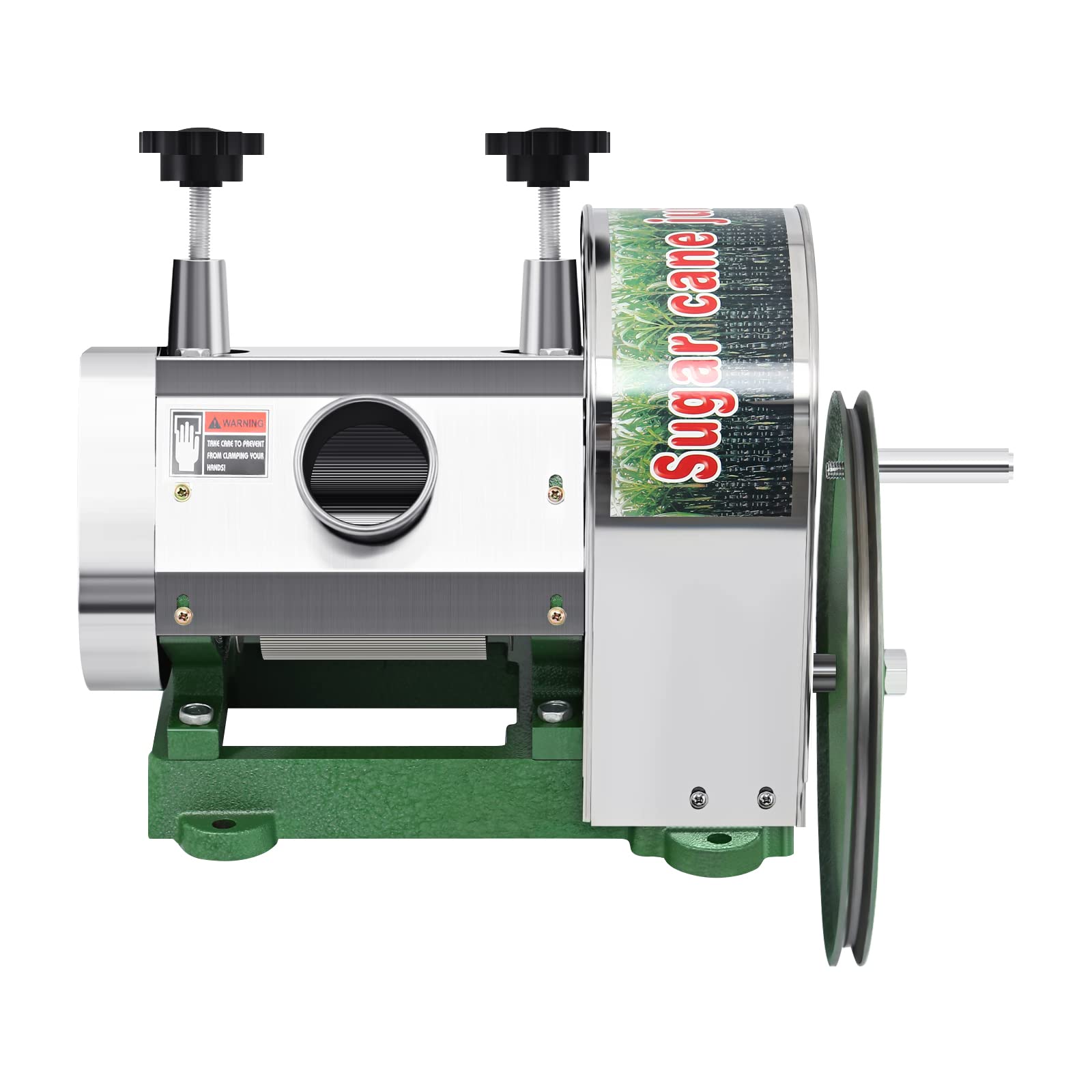 Professional Stainless Steel Manual Sugarcane Juice Machine - 110LBS/Hour Output, 2