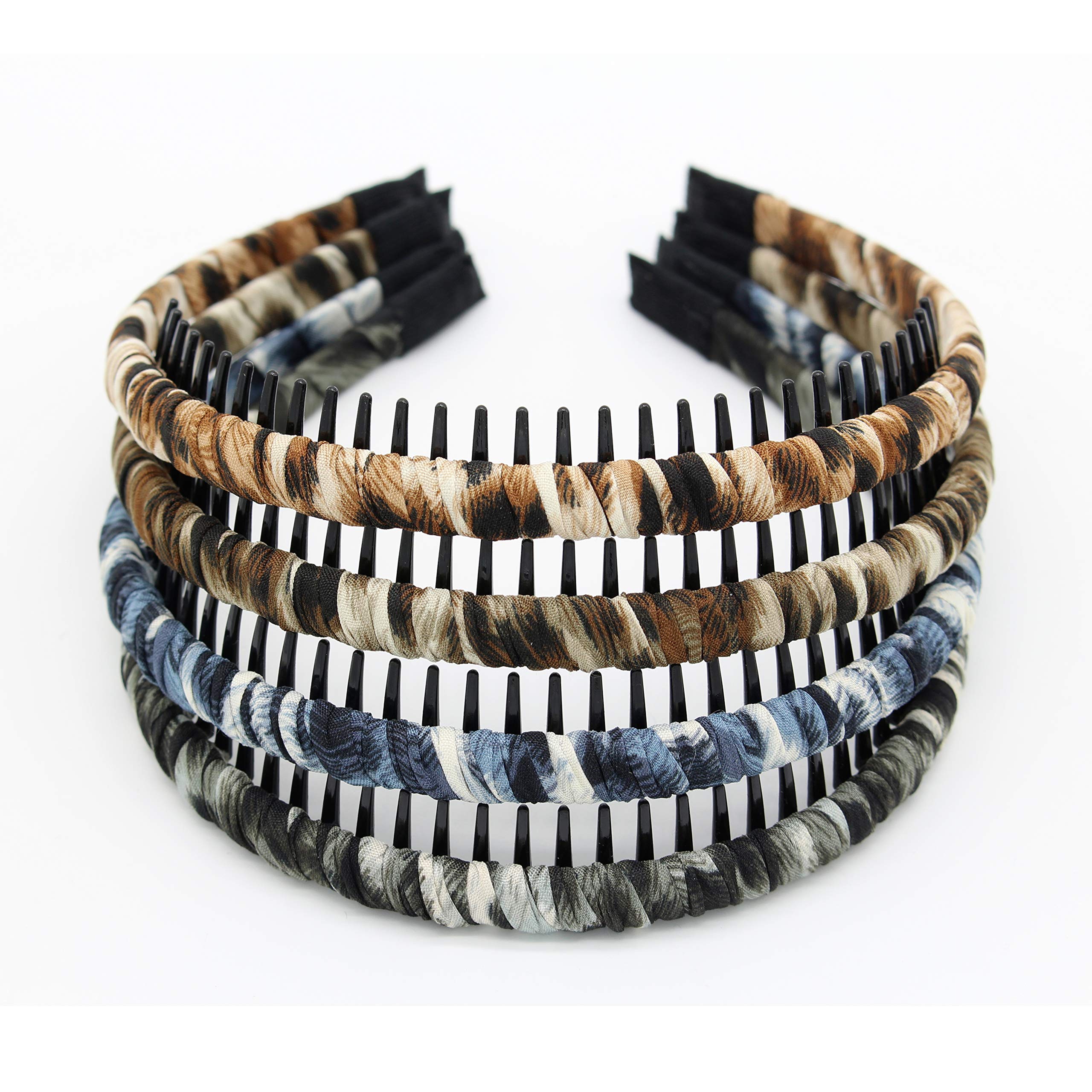 Stylish Women's Hair Bands - Comfortable Headbands for Short Hair with Teeth Comb, Non-Slip & Durable (4 Colors) | Perfect for Workouts, Yoga, and Everyday Wear