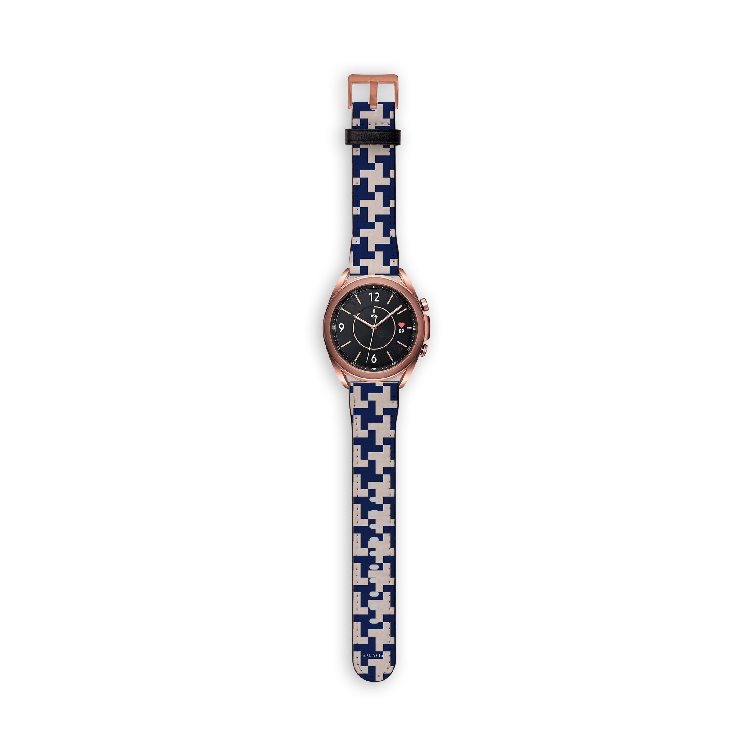 Premium Blue Glen Plaid Galaxy Watch Band - Stylish & Durable Replacement Strap for Samsung Galaxy Watch - Perfect for Work, Gym & Everyday Wear