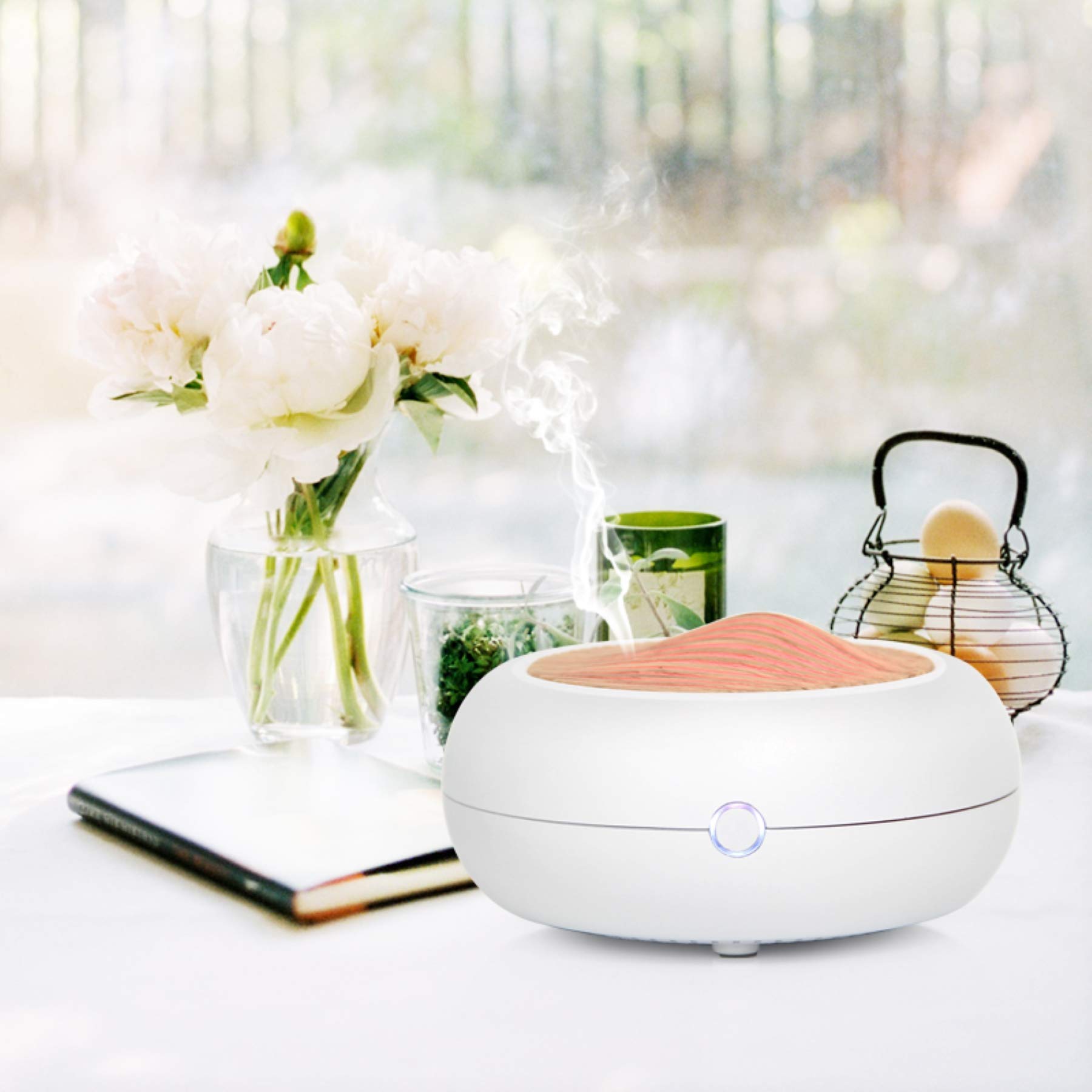Stella Aromatherapy Diffuser - Ultrasonic Essential Oil Diffuser with 7 Color Changing LED Night Light & Auto Shut-Off | Perfect for Bedroom, Yoga, Spa & Home Relaxation
