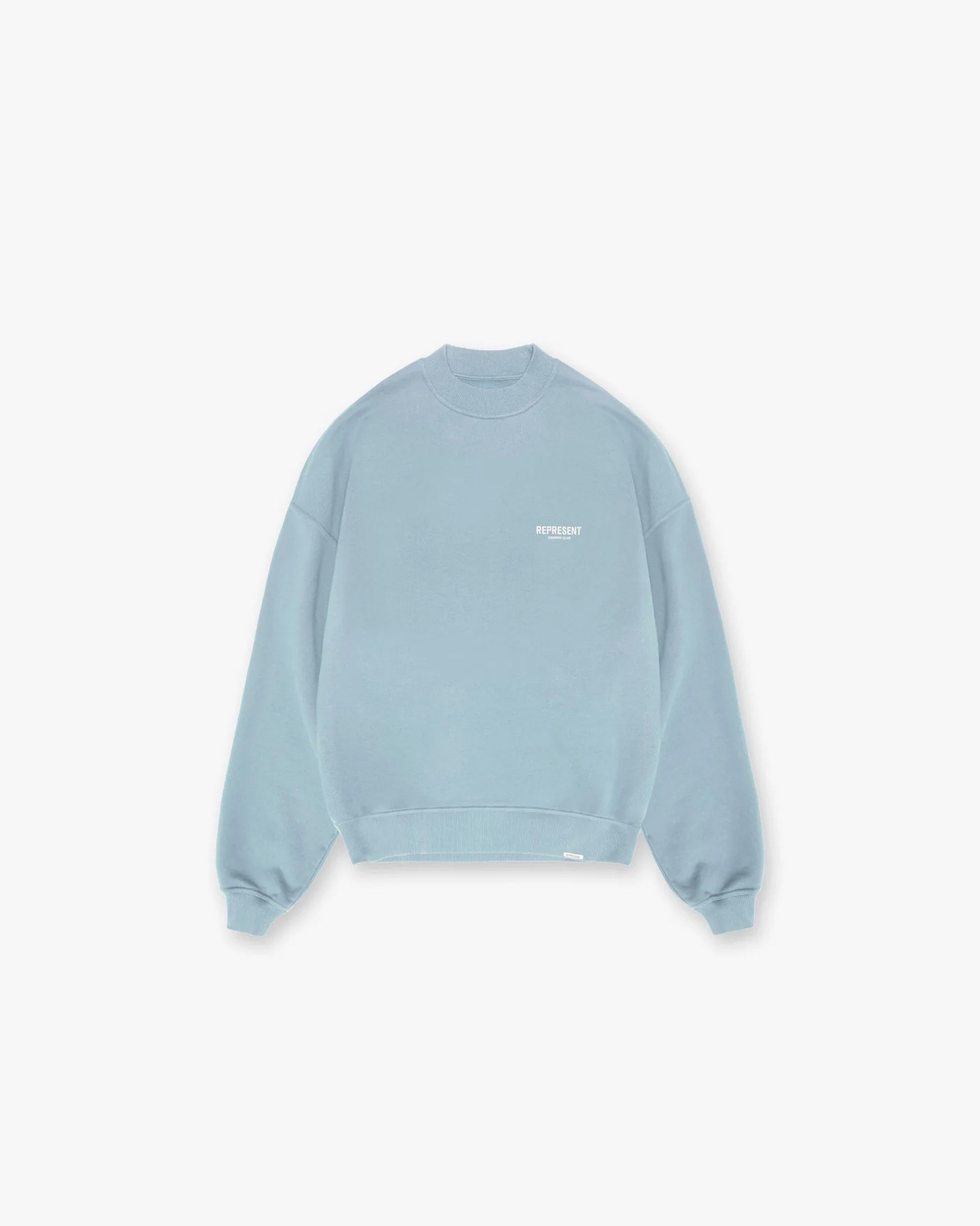 Represent Owners Club Sweater | Powder Blue | Premium Cotton Knit | Streetwear Fashion | Perfect for Casual Outfits & Urban Style