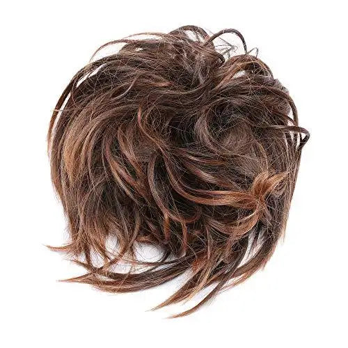 Tousled Wavy Hairpiece Bun Scrunchie Hair Wrap - Perfect for Women's Updo Hairstyles, Casual & Formal Events, and Everyday Wear