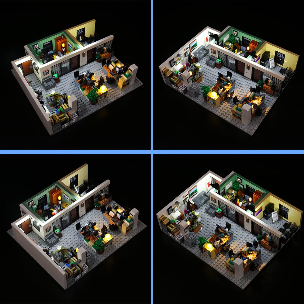 VONADO LED Light Kit for Lego The Office 21336 Set - DIY Lighting System for The Office Lego Building Model (Lights Only, No Lego Included) - Perfect for Home Decoration, Gift Giving, and Lego Display Enhancement