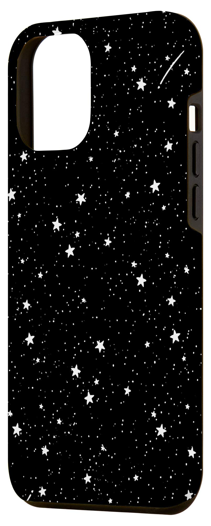 Premium iPhone 12 Pro Max Case - Cute Black Starry Sky Design Shockproof Protective Cover | Perfect for Everyday Use, Travel & Outdoor Activities
