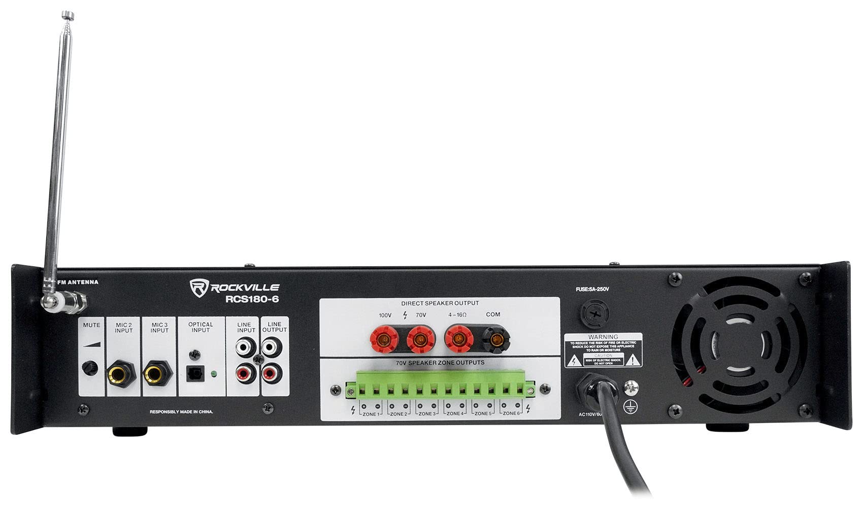 Rockville 6-Zone Bluetooth Multi-Room Home Audio System with 14 Ceiling Speakers - Whole House Music Streaming for Parties, Kitchen & Living Room Entertainment