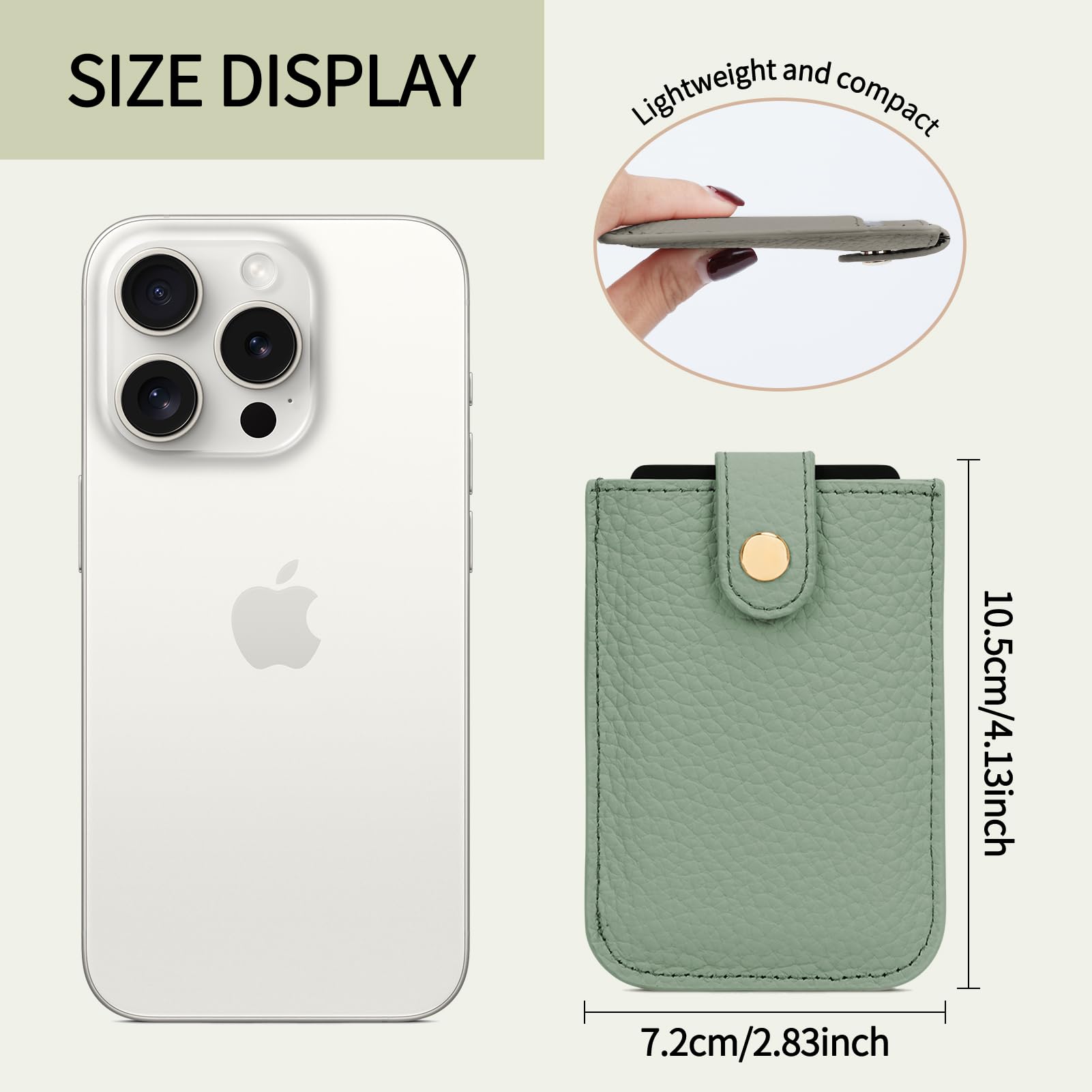 Unaone Slim Minimalist RFID Blocking Wallet - Soft Leather Front Pocket Card Holder for Men & Women | Pull-Out Card Organizer with 12 Card Slots | Perfect for Travel, Work & Everyday Use (Green)