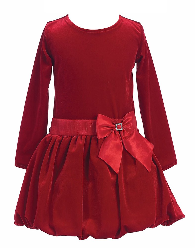 Velvet Bubble Dress for Girls 2-10 - Christmas & Holiday Party Wear