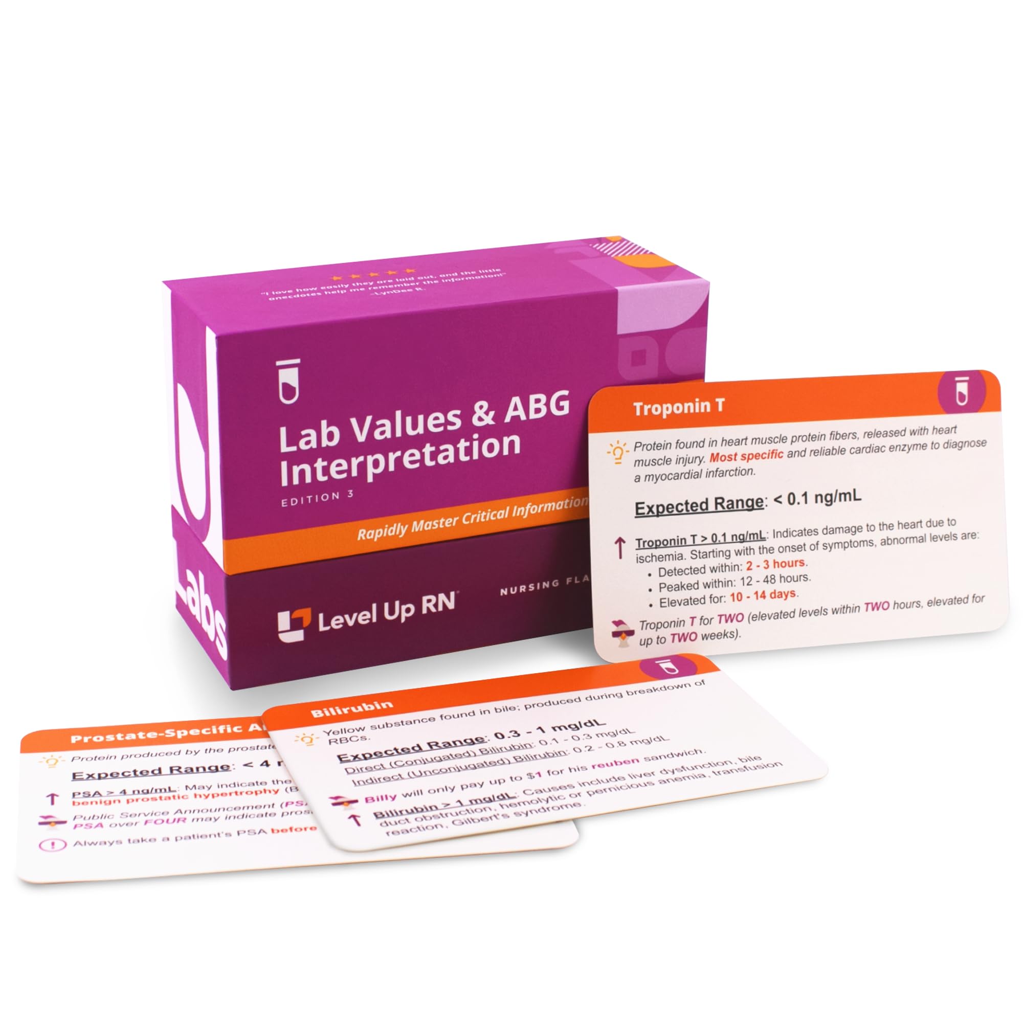 Lab Values & ABG Interpretation Flash Cards – Essential Nursing School Study Guide for 2025 NCLEX, ATI, HESI Exams – 89 LPN RN Review Cards for Clinical Practice & Exam Prep
