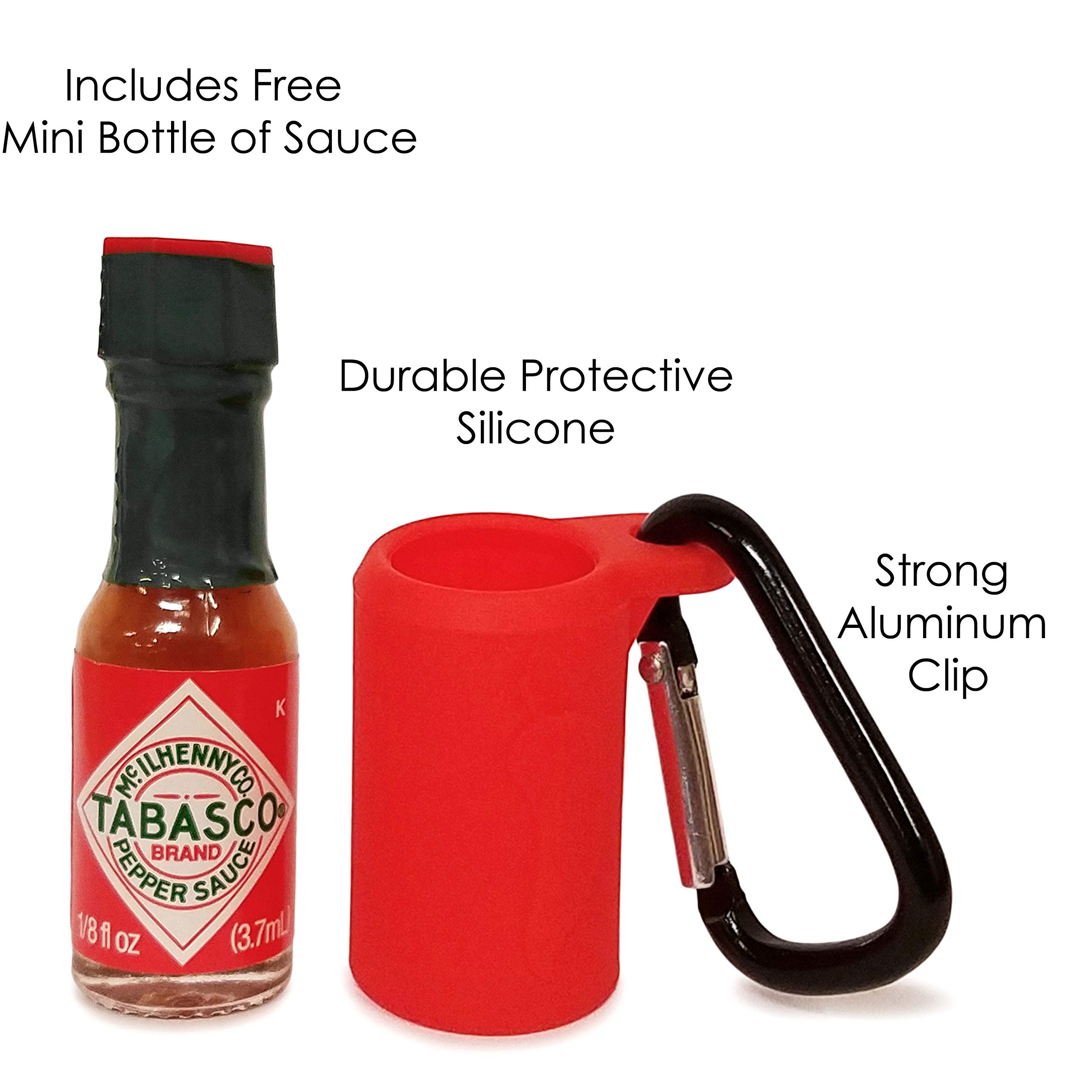 Tabasco Sauce Keychain with Mini Bottle - Refillable Travel Hot Sauce for Keys, Purse & Outdoor Adventures | Original Flavor, Durable & Portable