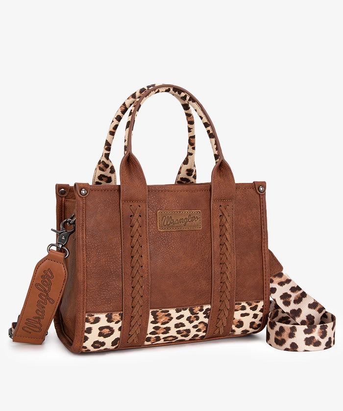 Wrangler Cow Print Crossbody Tote Bag for Women - Stylish Western Handbag for Everyday Use, Shopping & Travel