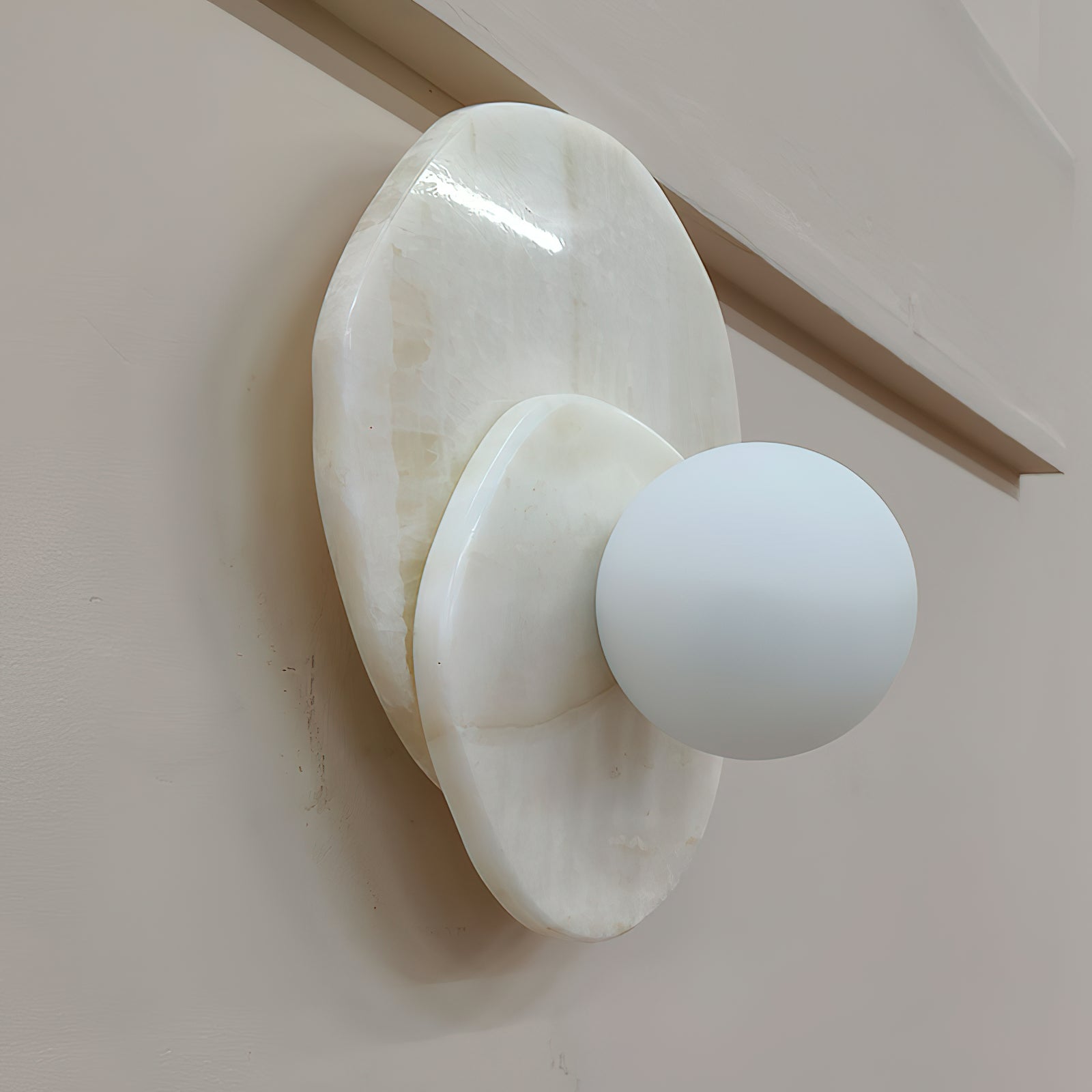 Astr Stone Wall Lamp - Modern LED Sconce Light for Bedroom, Living Room, and Hallway - Dimmable Indoor Lighting Fixture for Home Decor